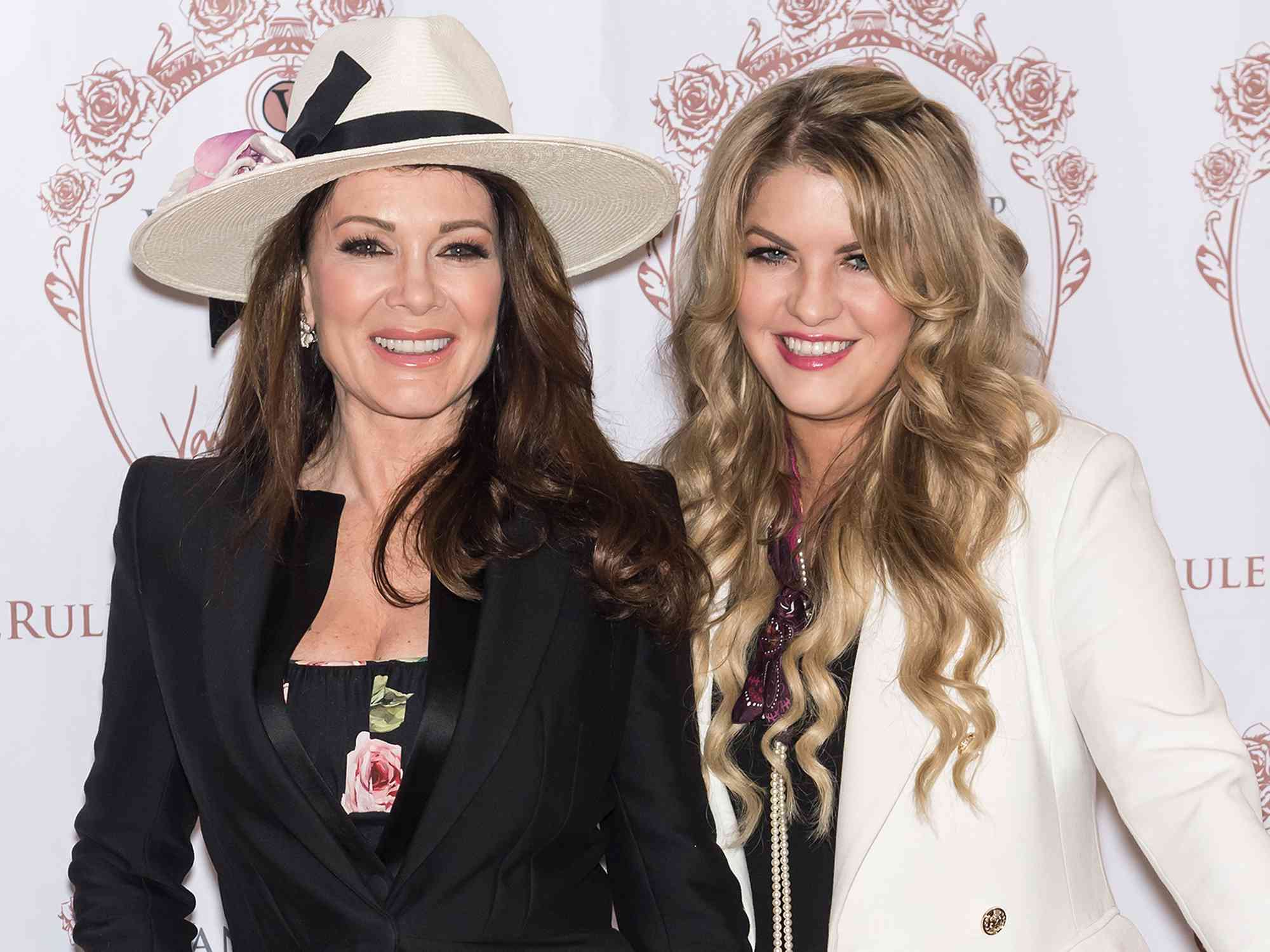 Lisa Vanderpump and daughter Pandora Vanderpump Sabo pose during the bottle signing of Vanderpump Rose on April 14, 2018 in Ardmore, Pennsylvania. 