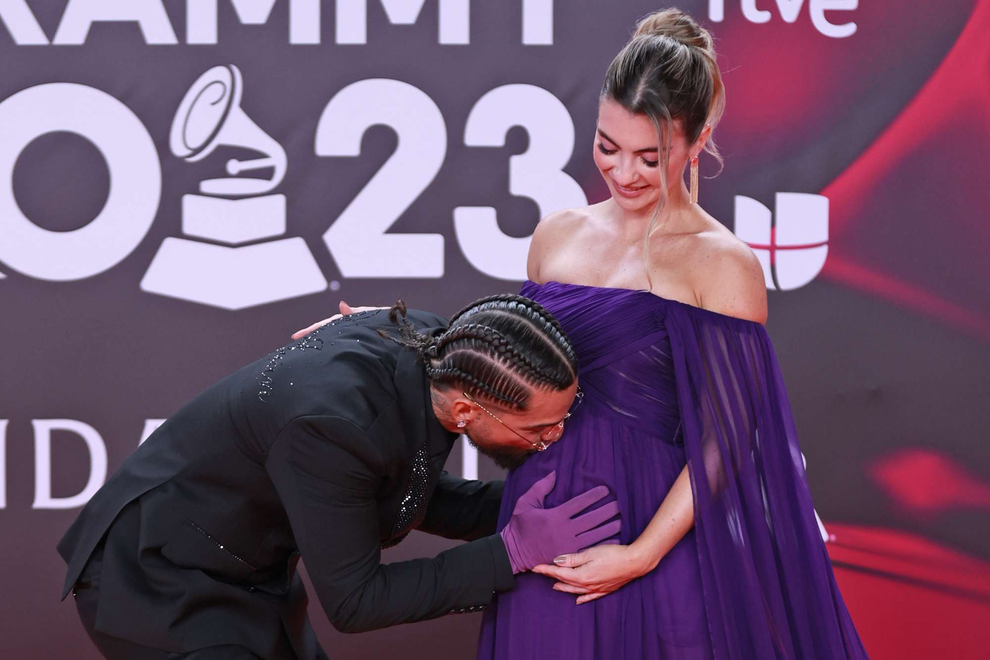 Maluma and Susana Gomez attend the 24th Annual Latin GRAMMY Awards at FIBES Conference and Exhibition Centre on November 16, 2023 in Seville, Spain.