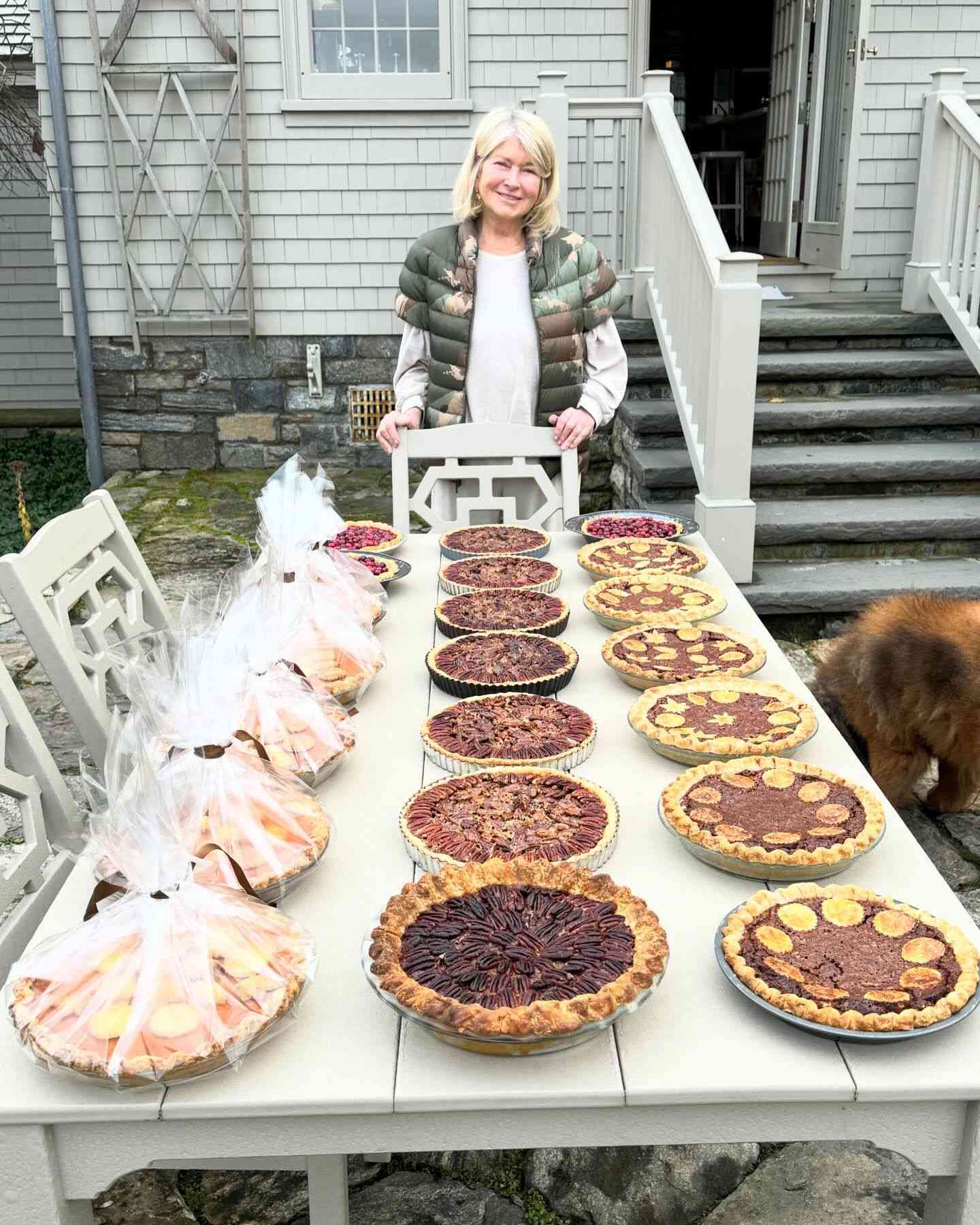 Martha Stewart Finishes Her Thanksgiving 'Pie Marathon' after Baking 30 Pies in Two Days