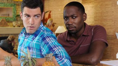 Zooey Deschanel, Max Greenfield and Lamorne Morris in the