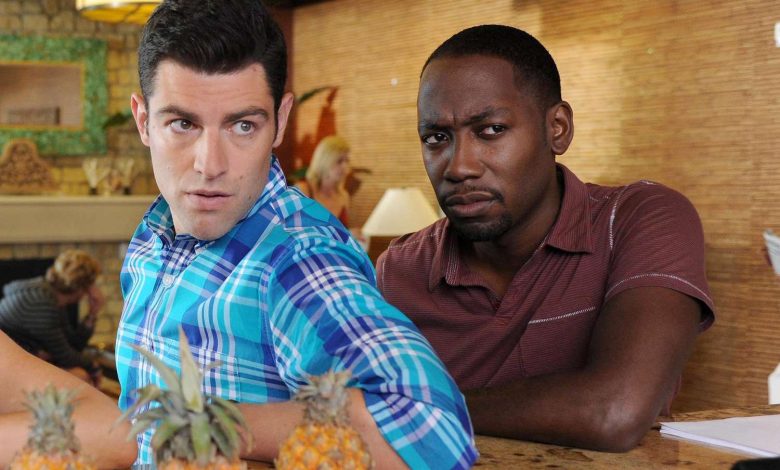 Zooey Deschanel, Max Greenfield and Lamorne Morris in the