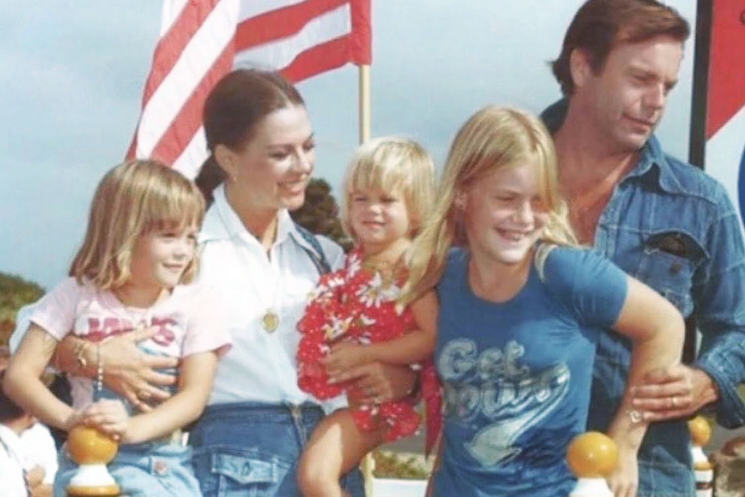 Natalie Wood and Robert Wagner celebrate July 4th with their daughters Katie Wagner, Courtney Wagner and Natasha Gregson Wagner.