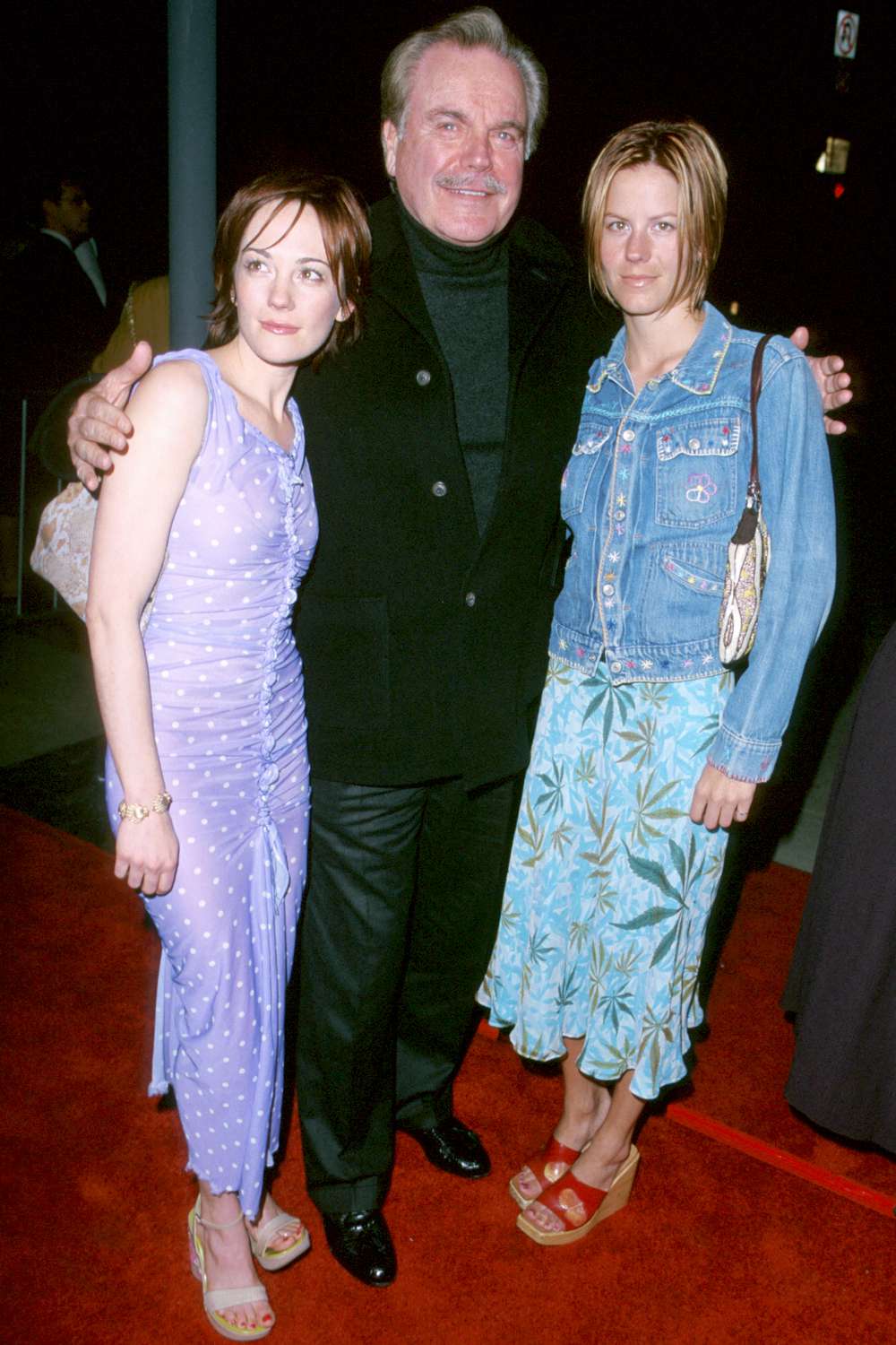 Natasha Gregson Wagner, Robert Wagner and Courtney Wagner attend the 'High Fidelity' movie premiere on March 28, 2000 in Hollywood, California.