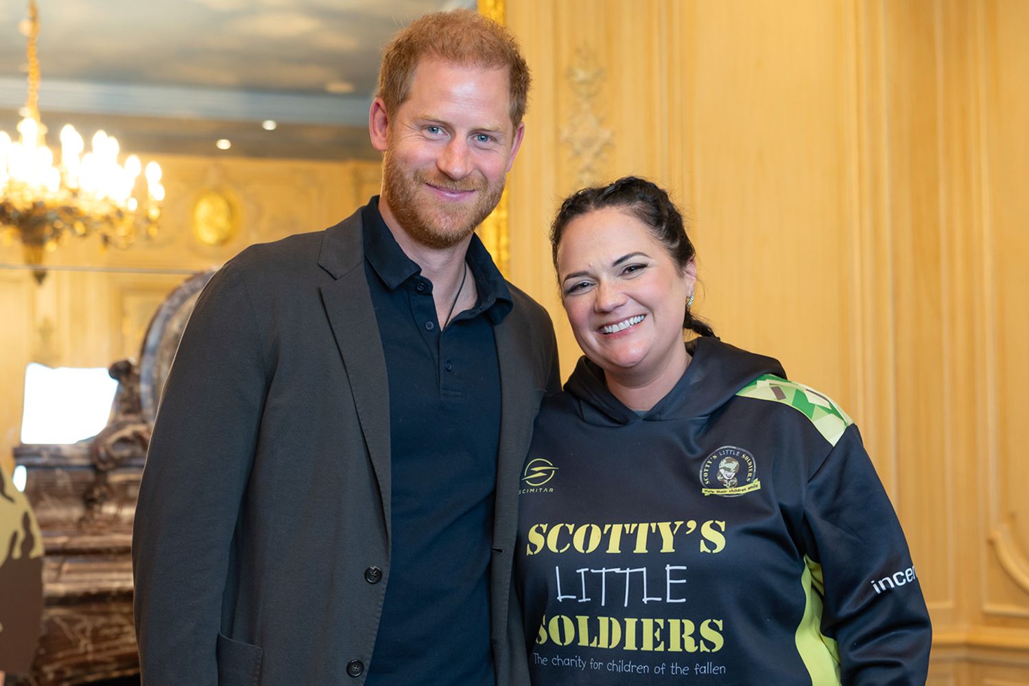 Prince Harry, The Duke of Sussex and Scotty's Little Soldiers Founder Nikki Scott 