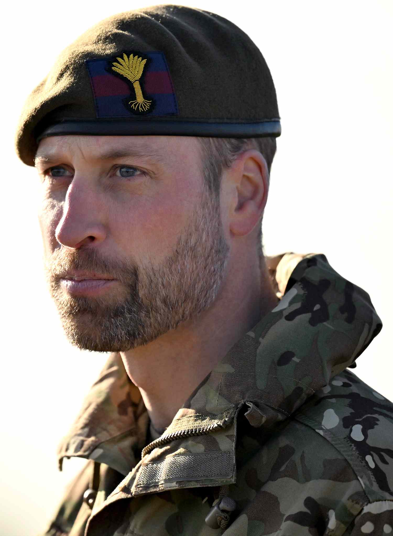 Prince William, The Prince of Wales and Colonel of the Welsh Guards, visits the 1st Battalion Welsh Guards at Salisbury Plain on November 26, 2024 in Wiltshire