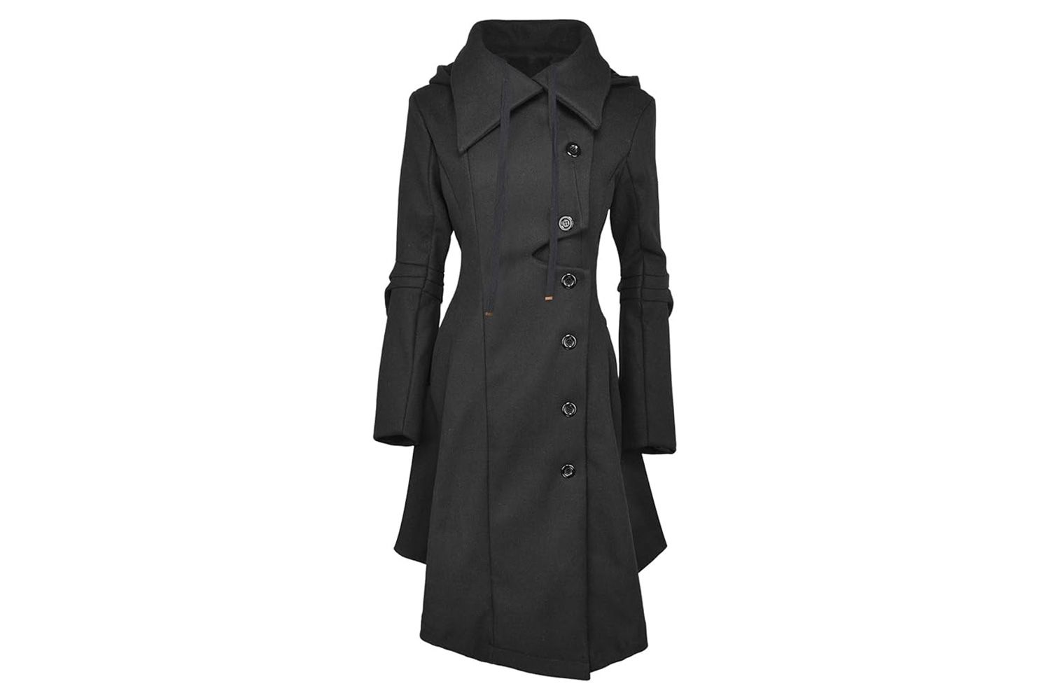 Amazon QZUnique Long Trench Pea Coat