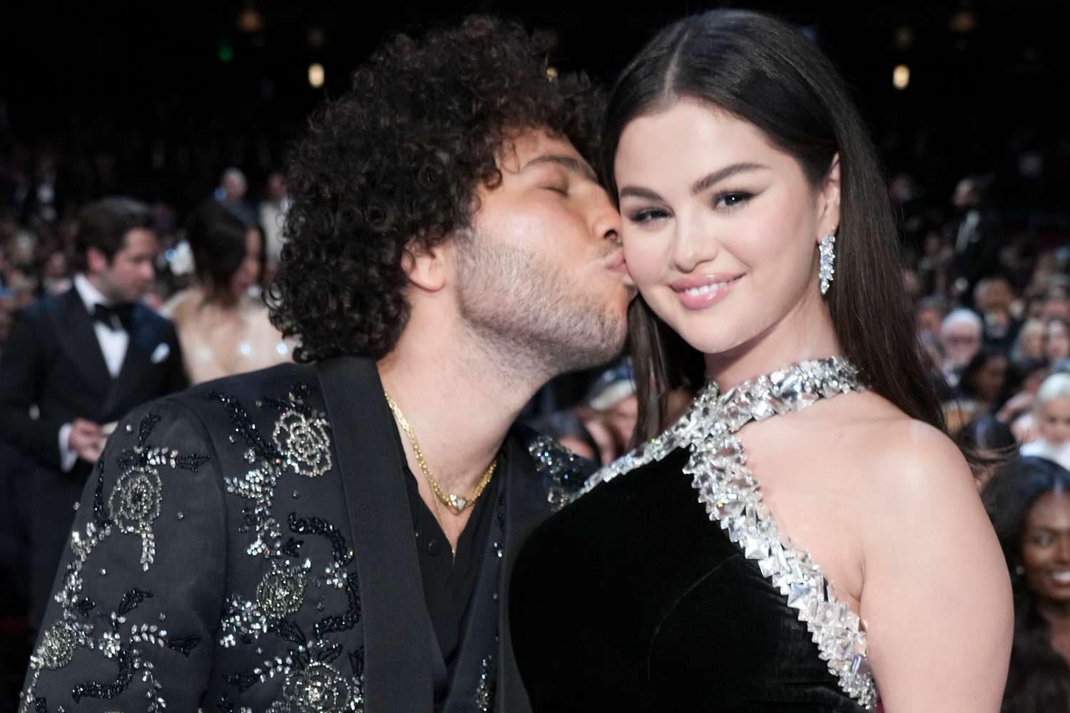 Benny Blanco and Selena Gomez at the 76th Emmy Awards on Sunday, Sept. 15, 2024 at the Peacock Theater in Los Angeles