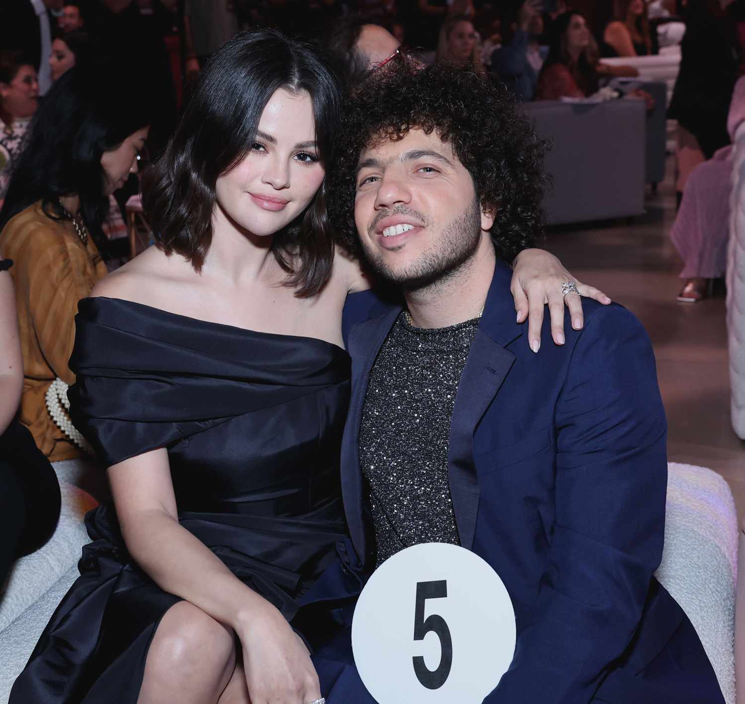 Selena Gomez and Benny Blanco attend the Second Annual Rare Impact Fund Benefit Supporting Youth Mental Health, hosted by Selena Gomez, at Nya Studios on October 24, 2024 in Los Angeles, California