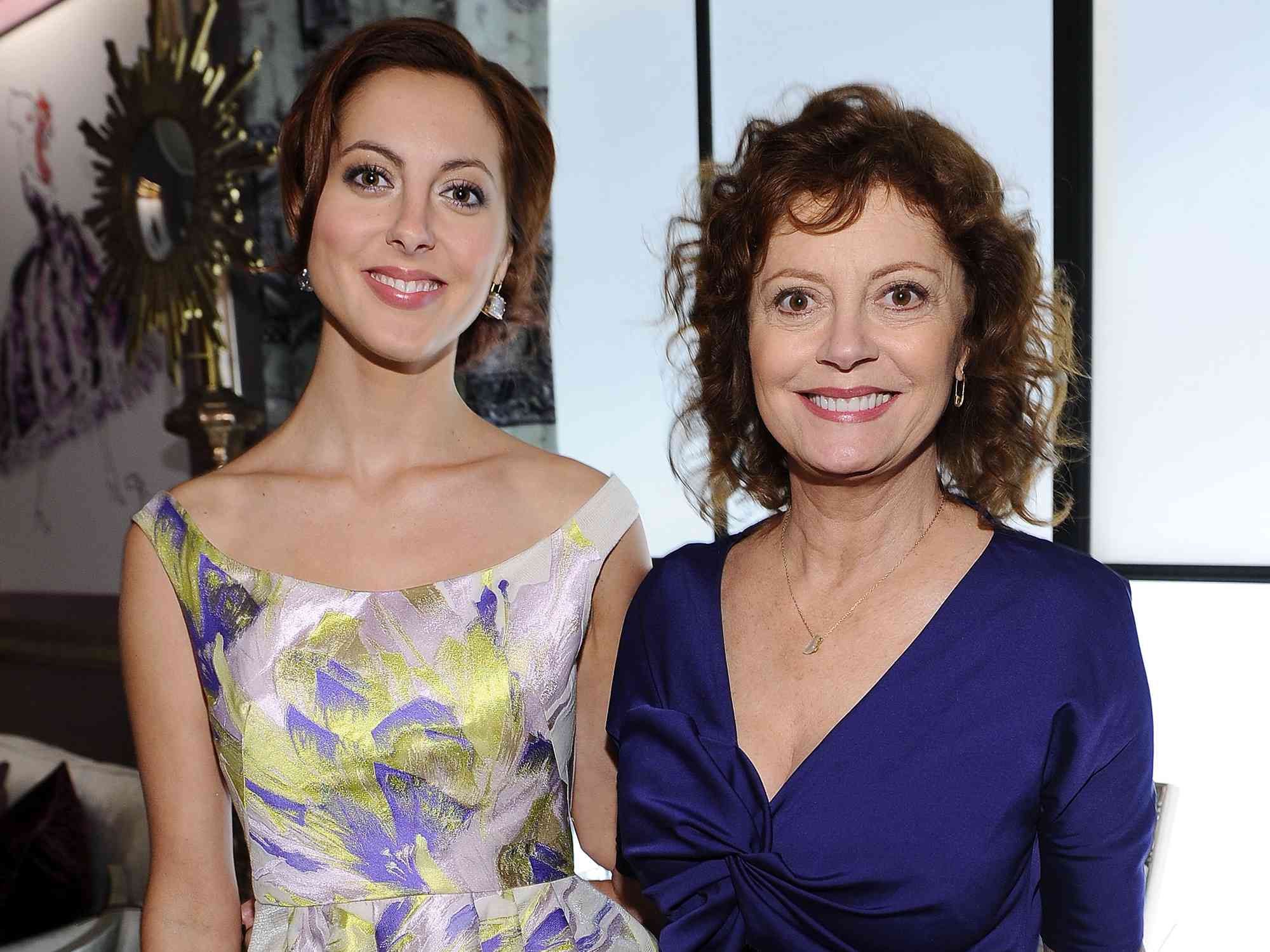 Eva Amurri and Susan Sarandon pose during Mercedes-Benz Fashion Week Spring 2012 at Lincoln Center on September 11, 2011 in New York City