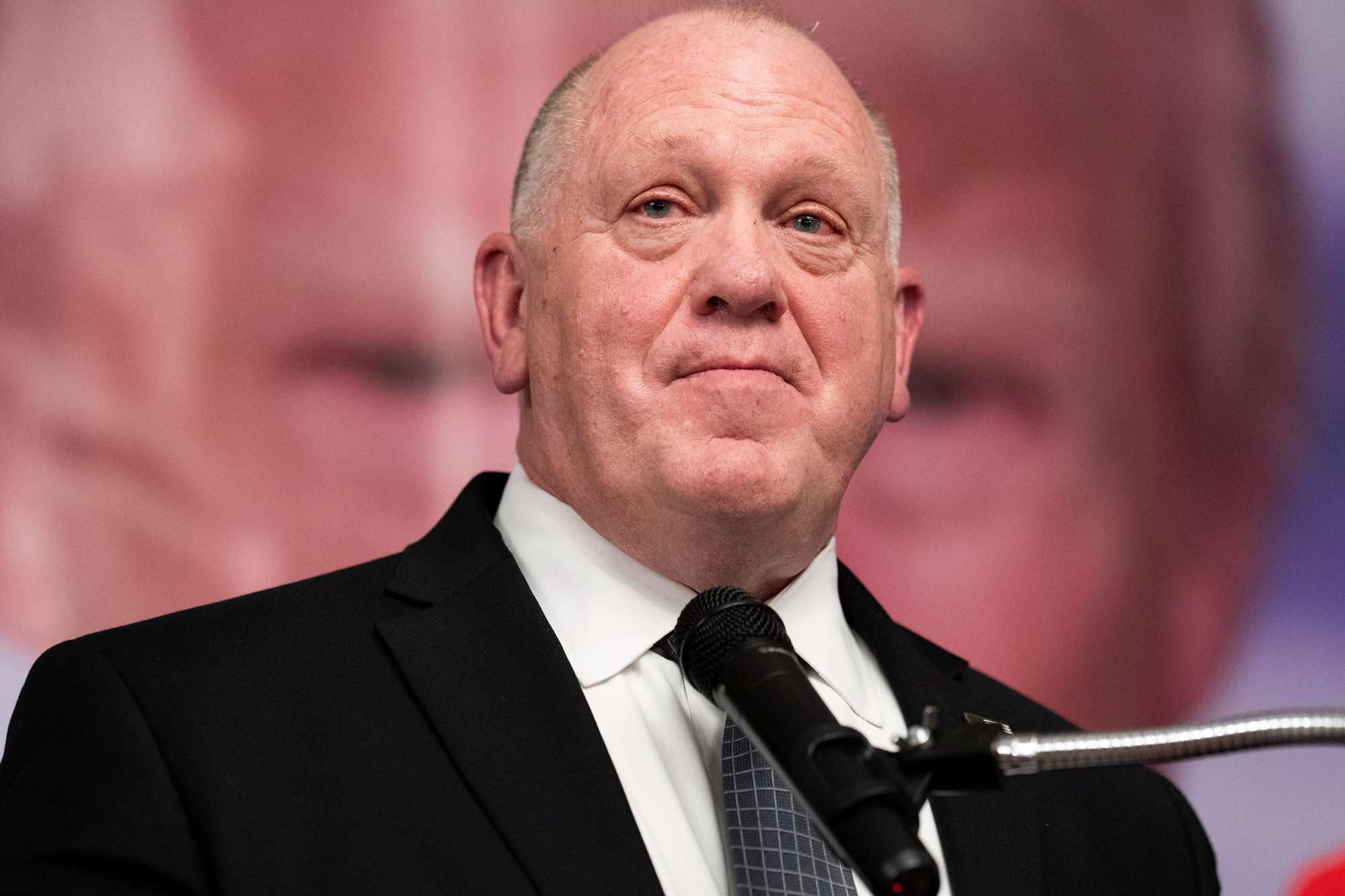 Tom Homan, a FOX News contributor and former Trump Administration Head of Immigration and Customs Enforcement (ICE) delivers the keynote speech at the Columbiana County Lincoln Day Dinner in Salem, Ohio on Friday, March 15, 2024. 