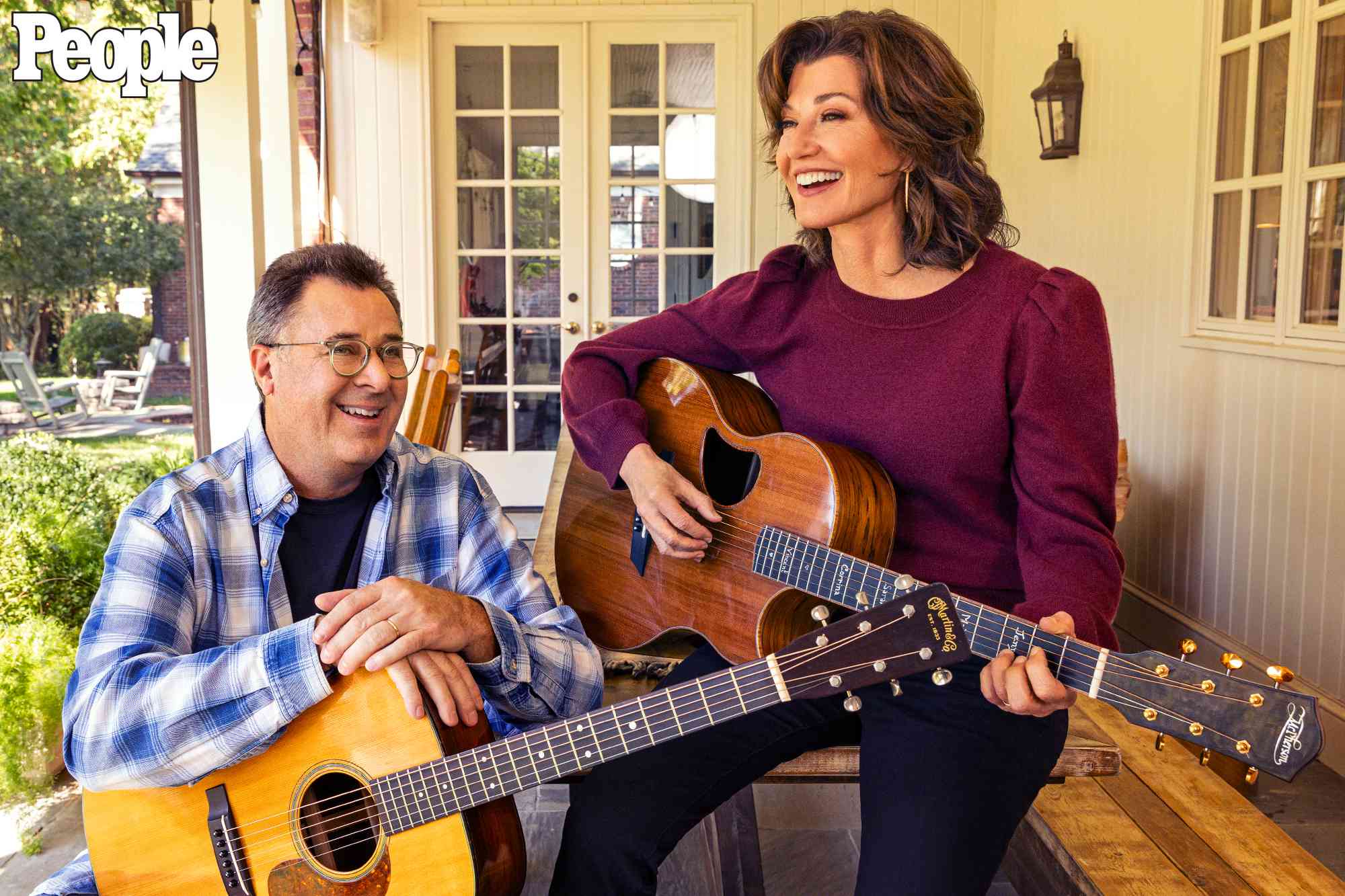 Vince Gill and Amy Grant at home in Nashville on October 2, 2024.