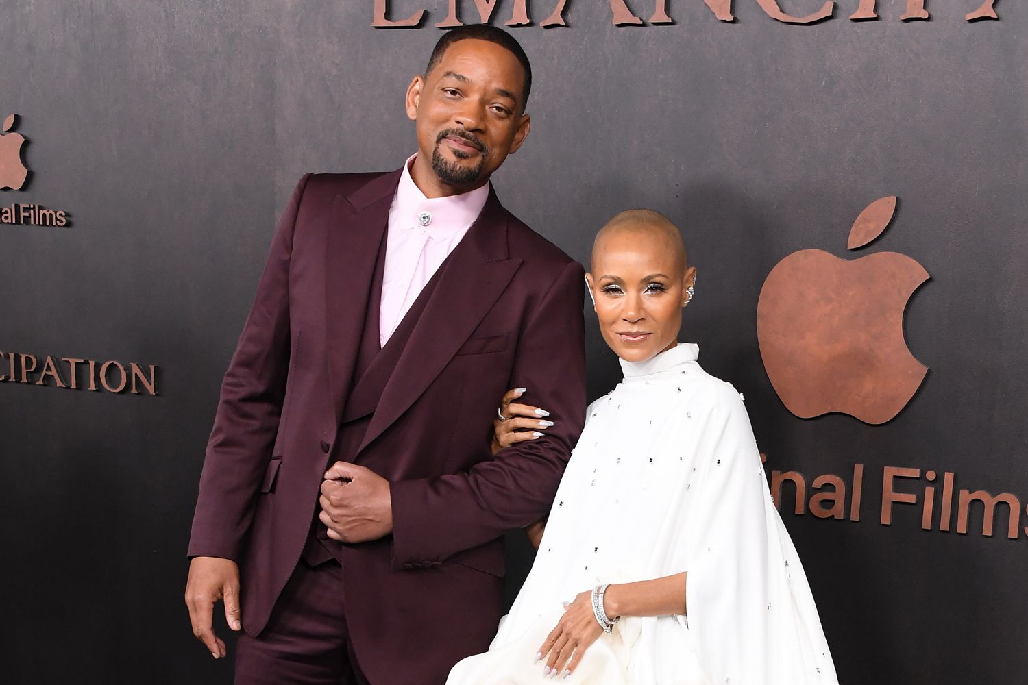 Will Smith, Jada Pinkett Smith arrives at the Apple Original Films' "Emancipation" Los Angeles Premiere at Regency Village Theatre on November 30, 2022 in Los Angeles, California