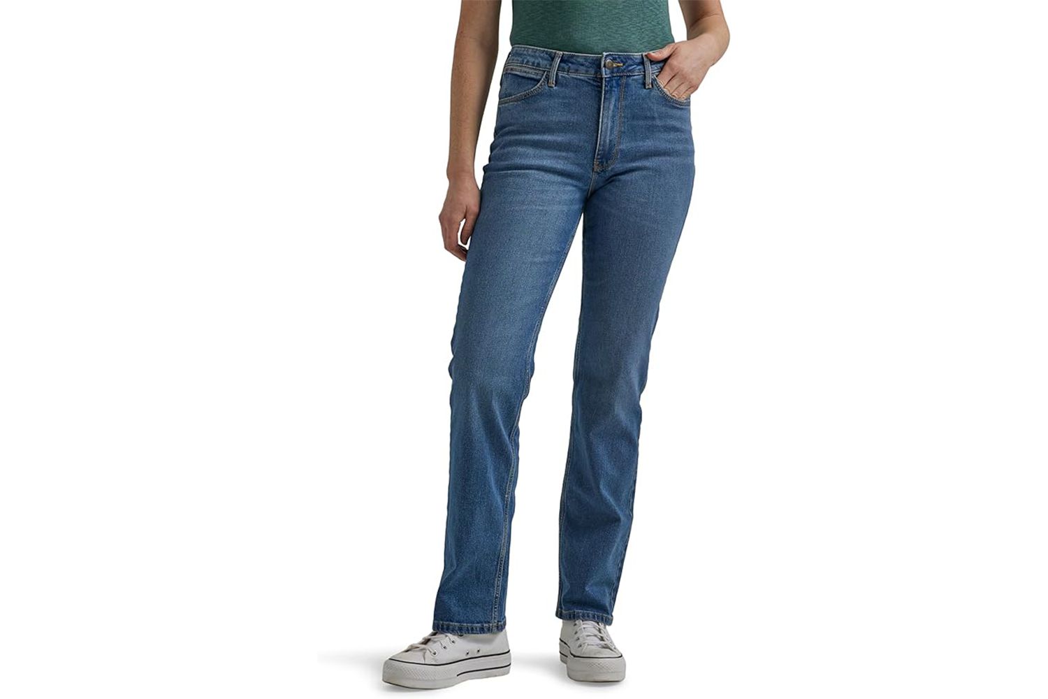 Wrangler Women's High Rise True Straight Fit Jeans