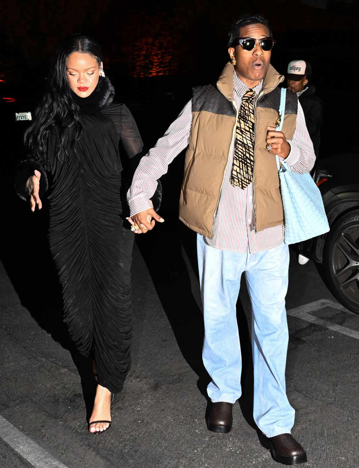 Rihanna and ASAP Rocky are seen on December 17, 2024 in Los Angeles, California