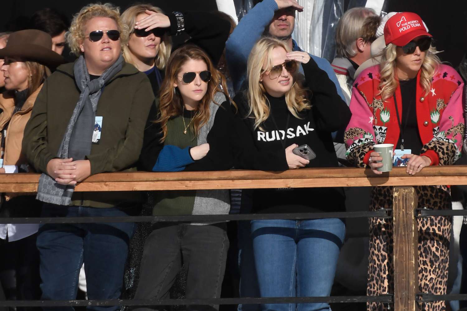 Anna Kendrick, Rebel Wilson, Mauricio Umansky, and Fortune Feimster are spotted at Snow Polo in Aspen, Colorado.