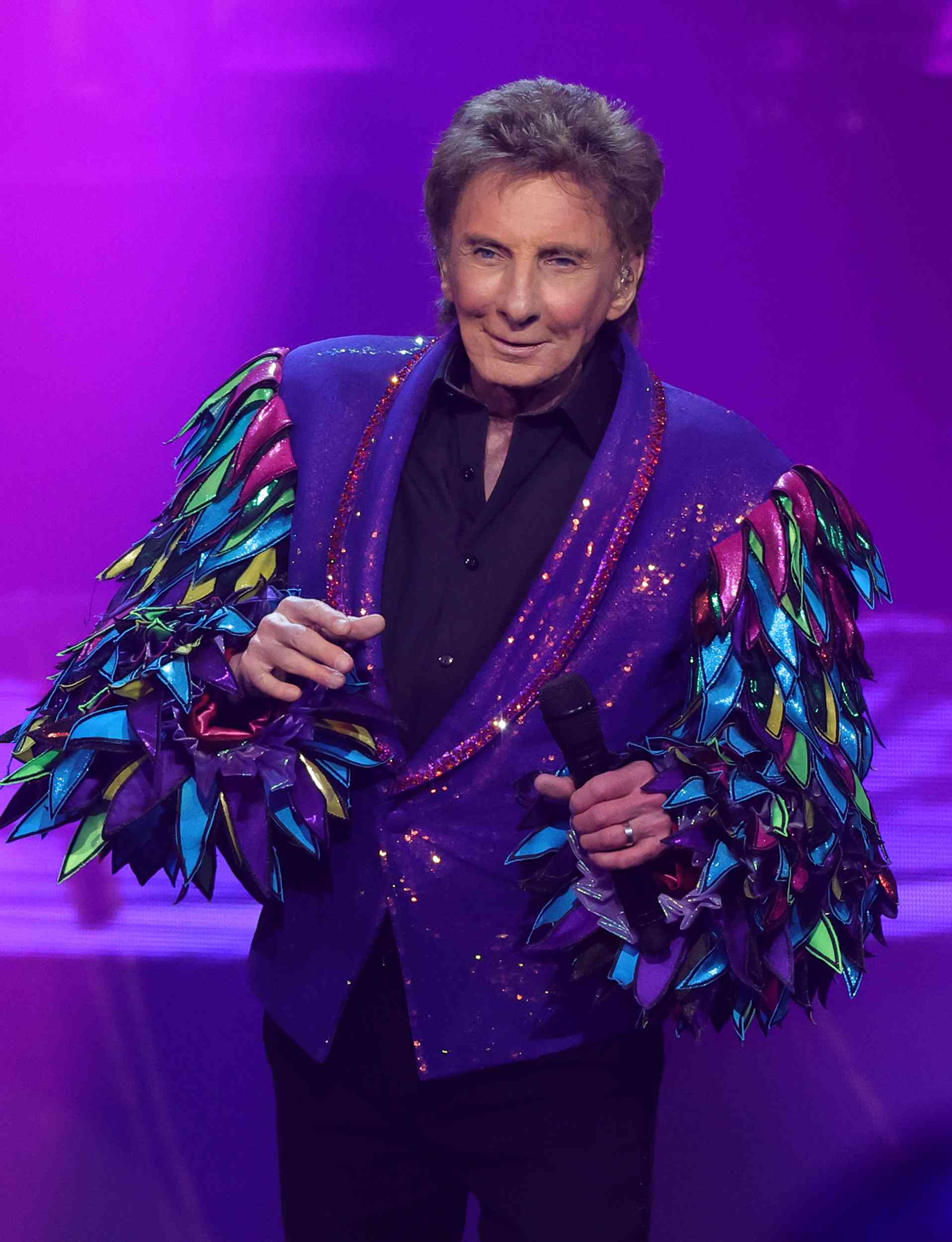 Barry Manilow performs during the first of his three "Record-Breaking Charity Weekend Celebration" shows as part of his residency "Barry Manilow - The Hits Come Home!" at the International Theater at the Westgate Las Vegas Resort