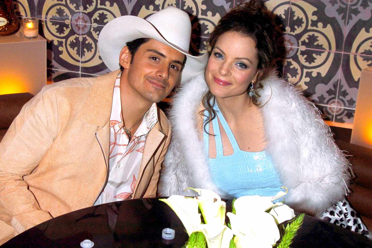 Brad Paisley and Kimberly Williams during 2004 BMG GRAMMY After Party 