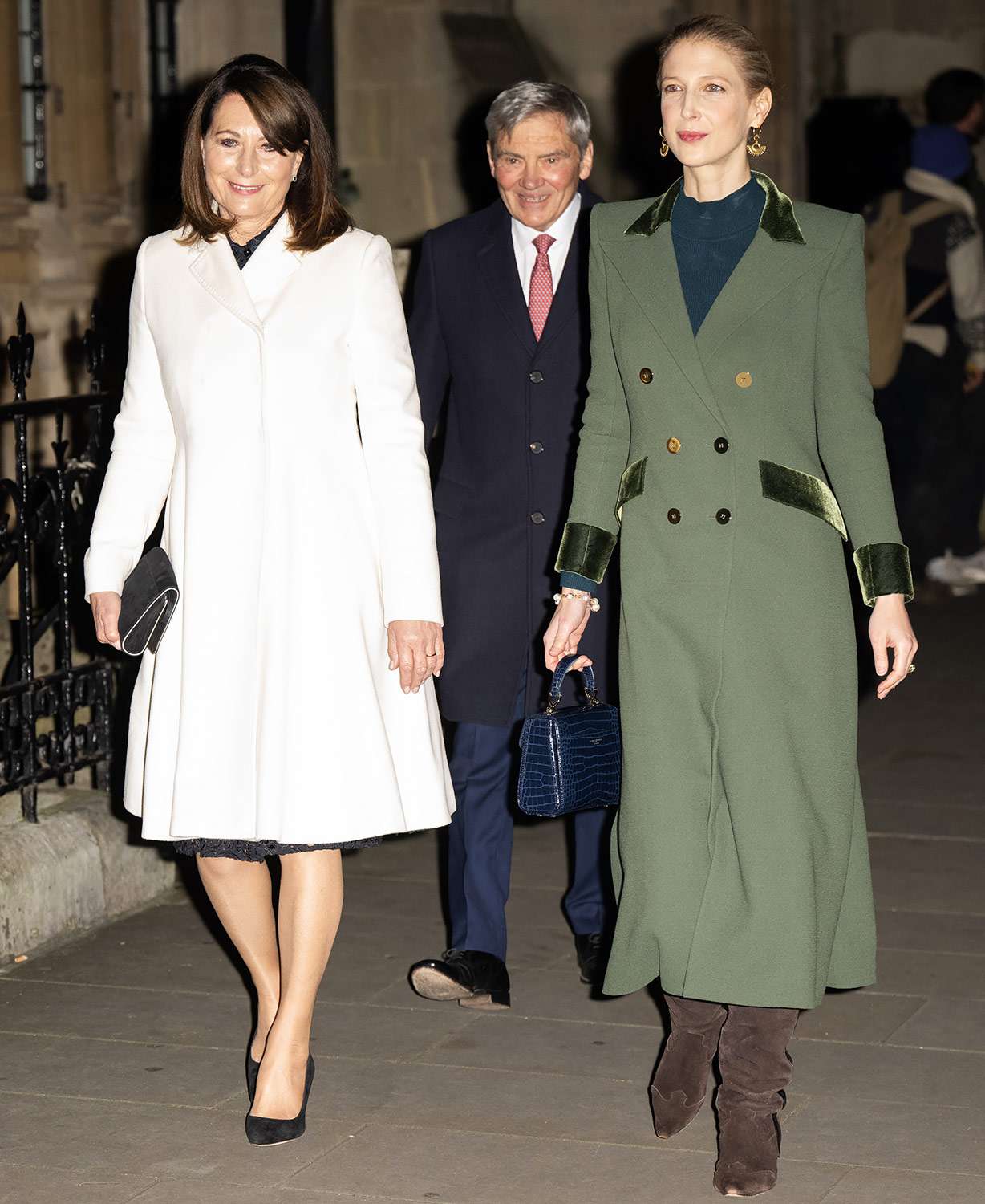 Carole Middleton, Michael Middleton and Lady Gabriella Windsor attend the 'Together At Christmas' Carol Service at Westminster Abbey on December 06, 2024 in London, England