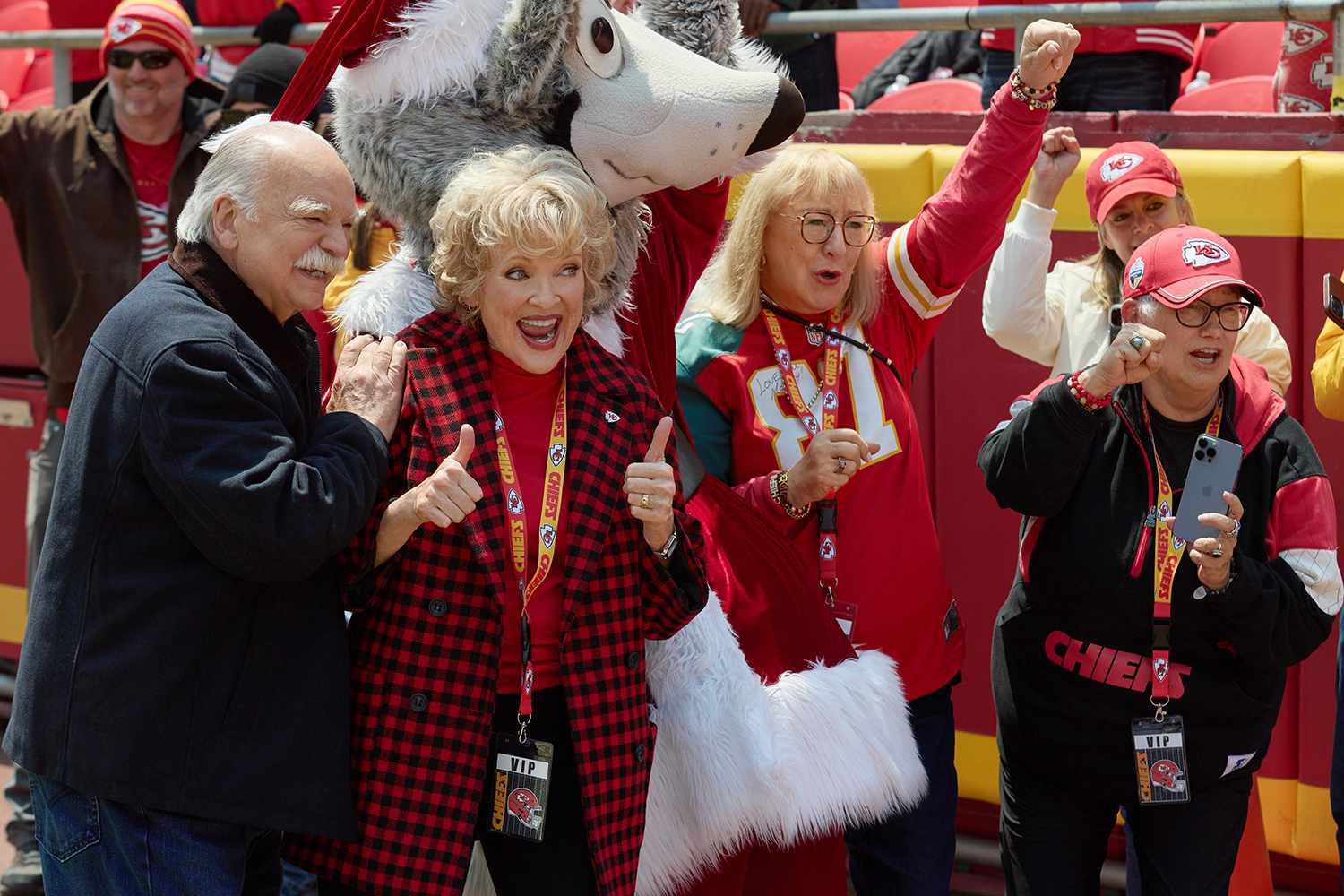 Richard Riehle, Christine Ebersole and Donna Kelce in Holiday Touchdown A Chiefs Love Story