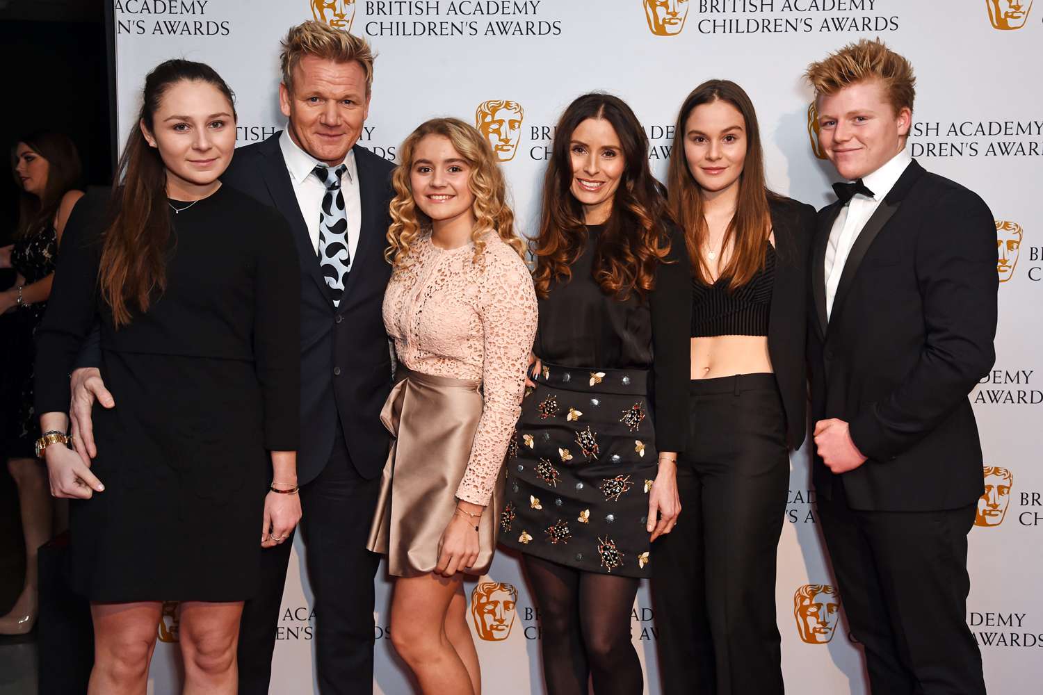 Megan Ramsay, Gordon Ramsay, Matilda Ramsay, Tana Ramsay, Holly Ramsay and Jack Ramsay at the BAFTA Children's Awards at The Roundhouse on November 20, 2016