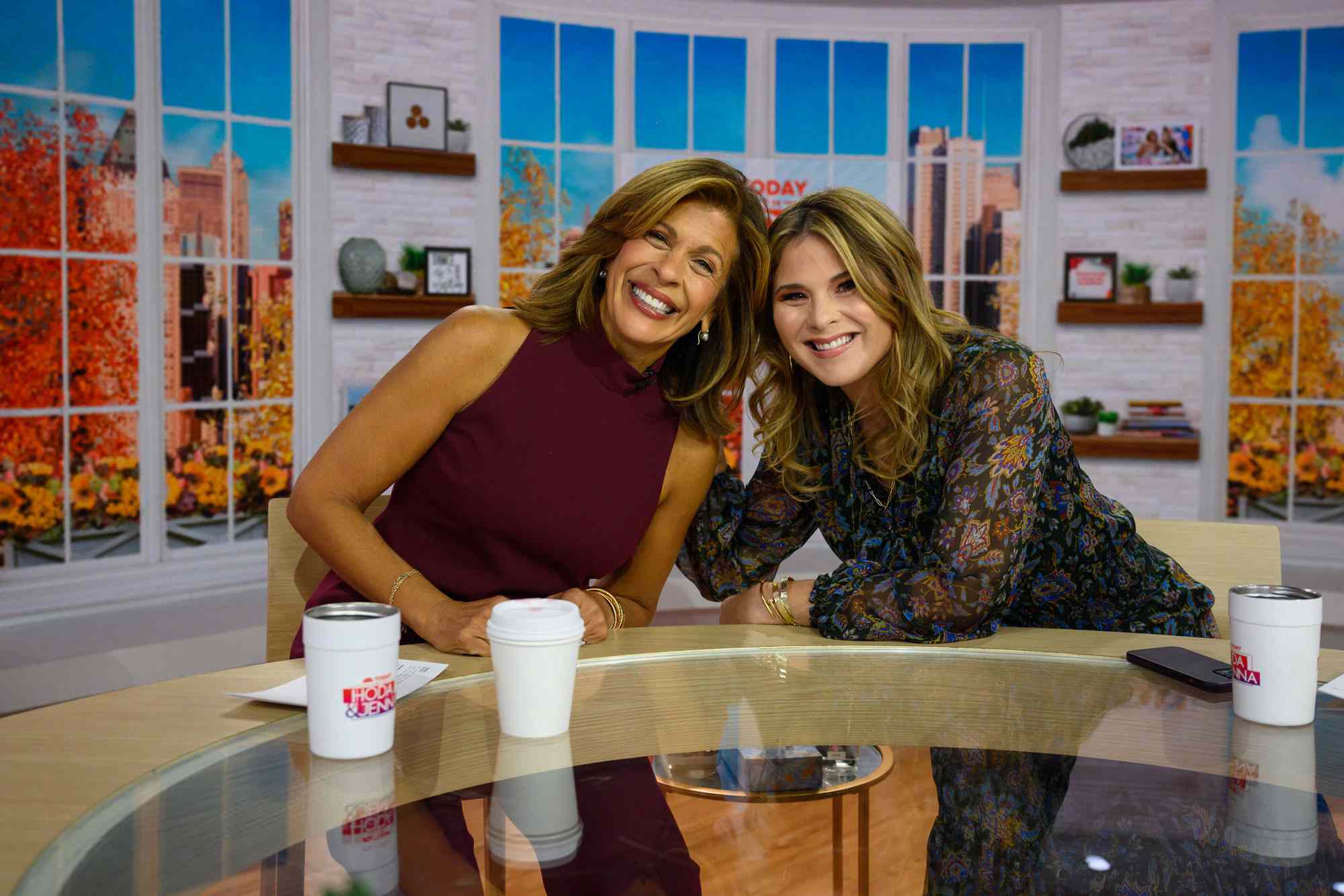 TODAY -- Pictured: Hoda Kotb and Jenna Bush Hager on Monday November 1, 2021 -- (Photo by: Nathan Congleton/NBC/NBCU Photo Bank via Getty Images)