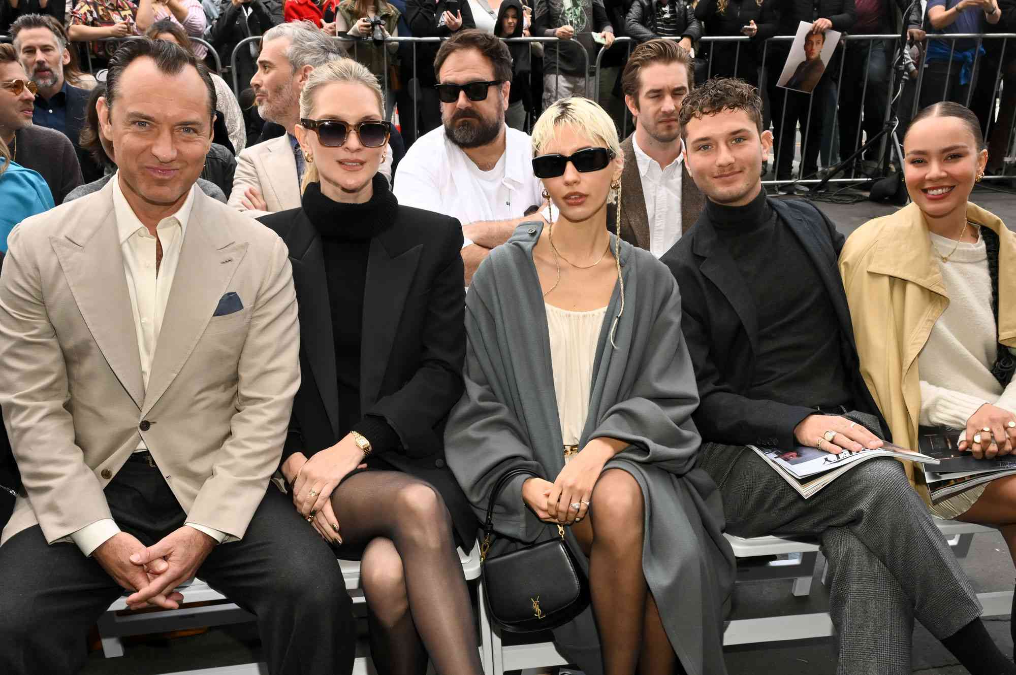 Jude Law, Phillipa Coan, Iris Law, Rafferty Law, Rosa Ramirez at the ceremony honoring Jude Law with a star on the Hollywood Walk of Fame on December 12, 2024 