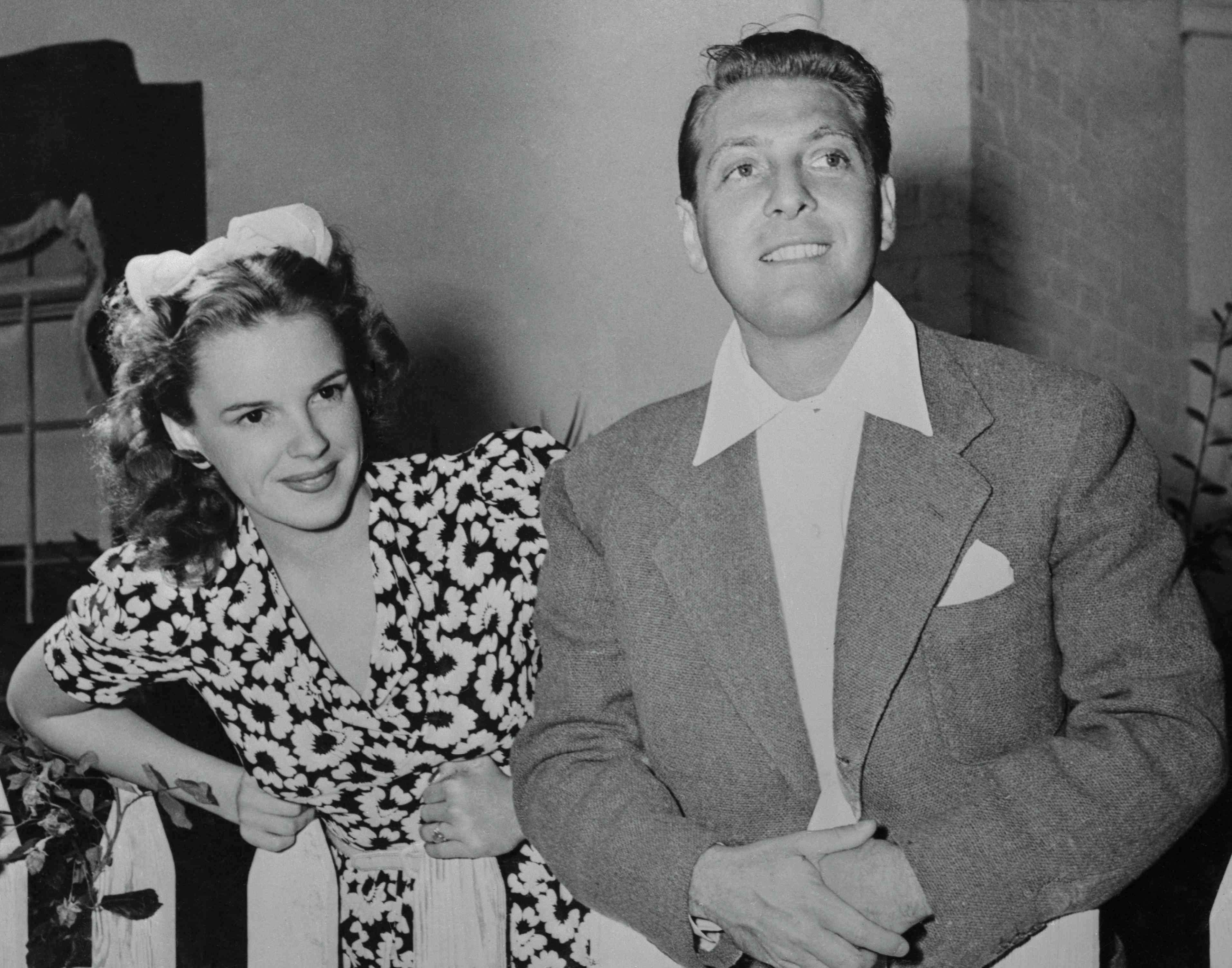 Judy Garland honeymooning with husband composer-conductor David Rose. 