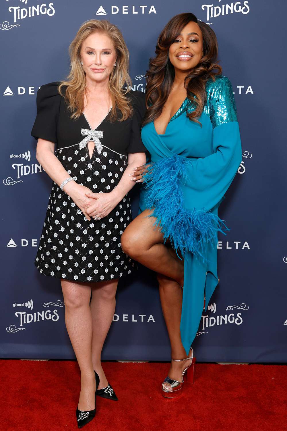 Kathy Hilton and Niecy Nash-Betts attend GLAAD Tidings Presented by Delta on December 