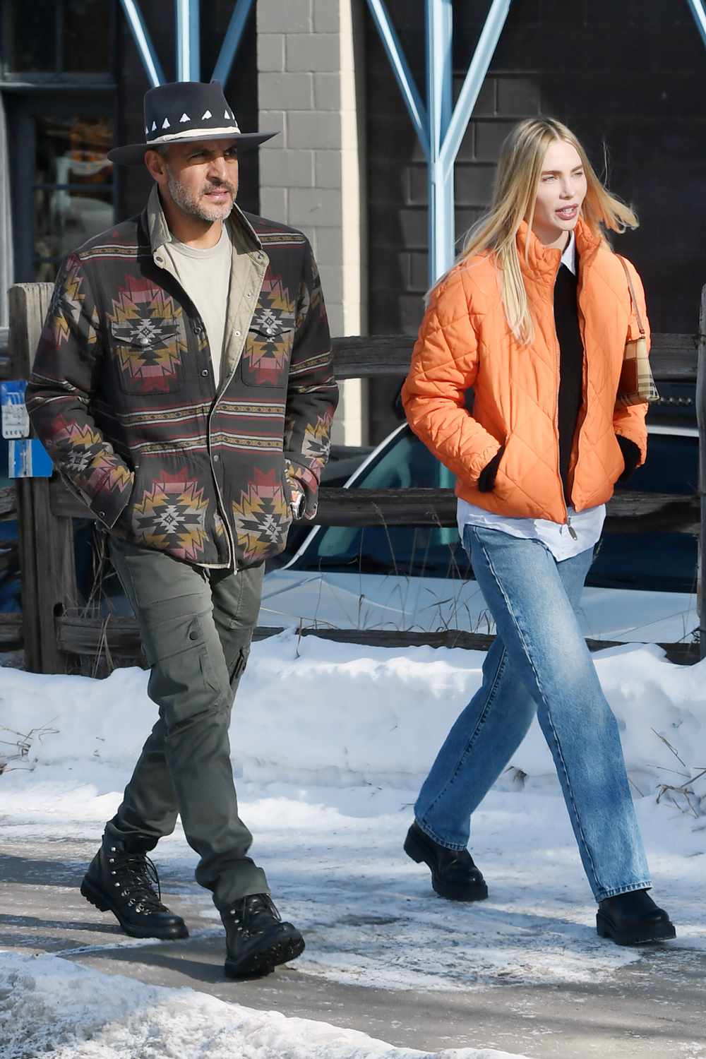 Mauricio Umansky and new girlfriend Klaudia K head out to a snow polo match in Aspen