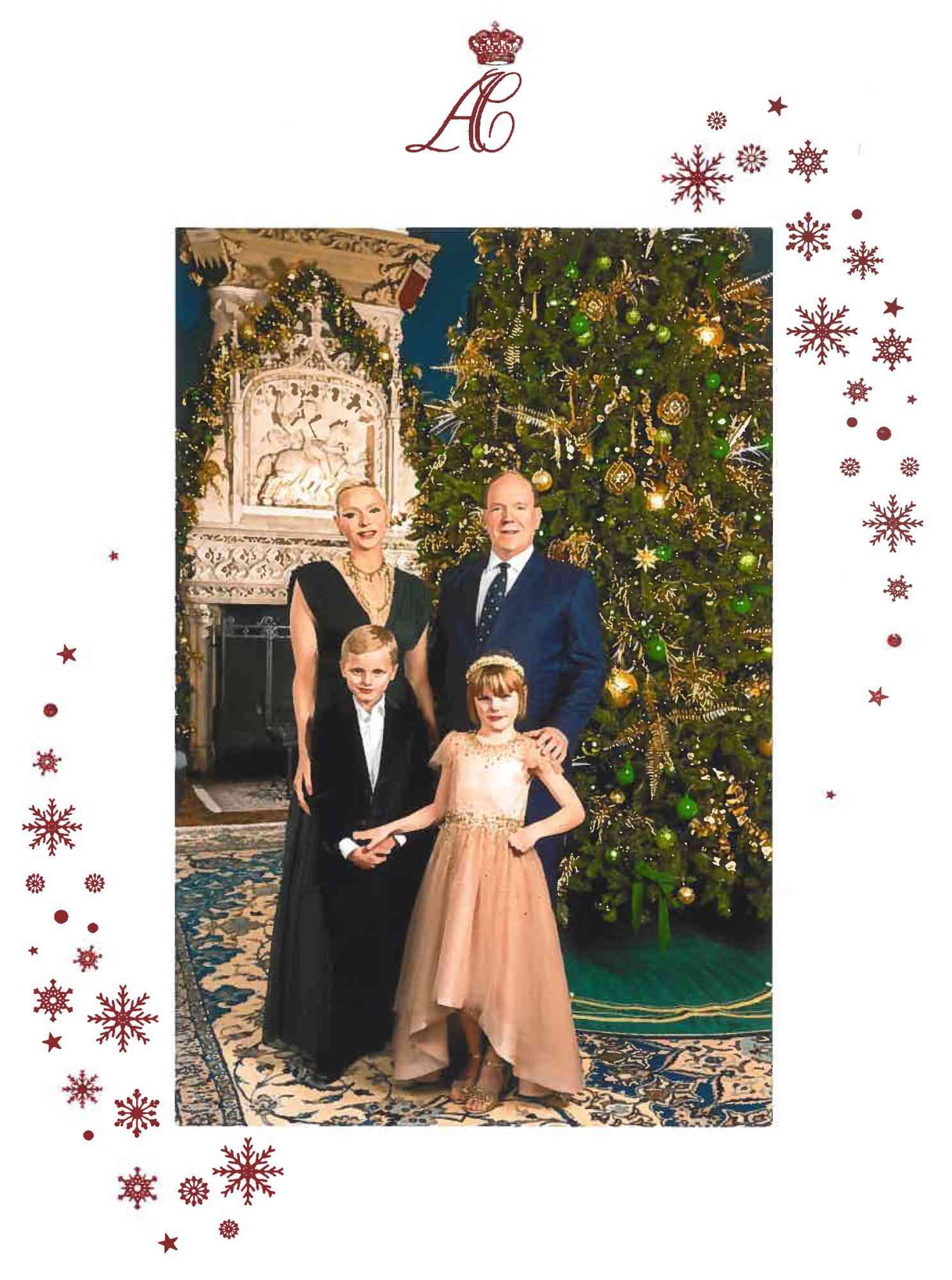 Monaco Royals Christmas Card. Courtesy of Prince's Palace