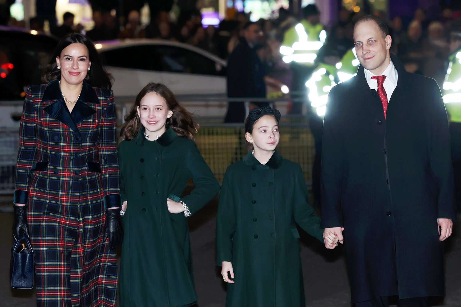 Sophie Winkleman (L) and Lord Frederick Windsor (R) attend the 'Together At Christmas' Carol Service at Westminster Abbey on December 06, 2024 in London, England