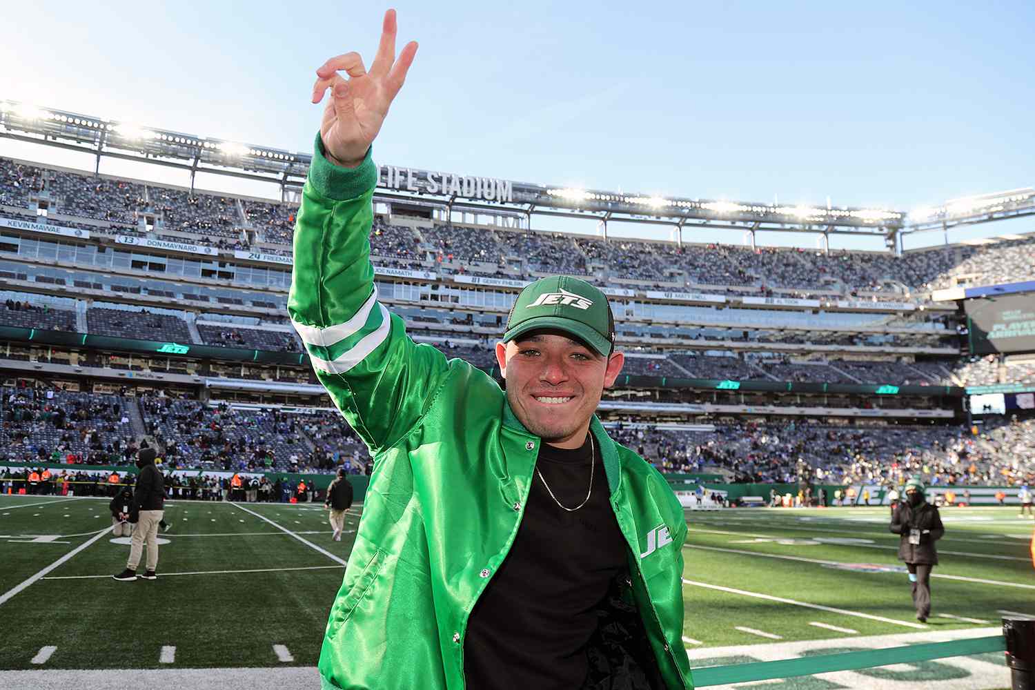 Anthony Ramos is seen during the Los Angeles Rams vs the New York Jets game 