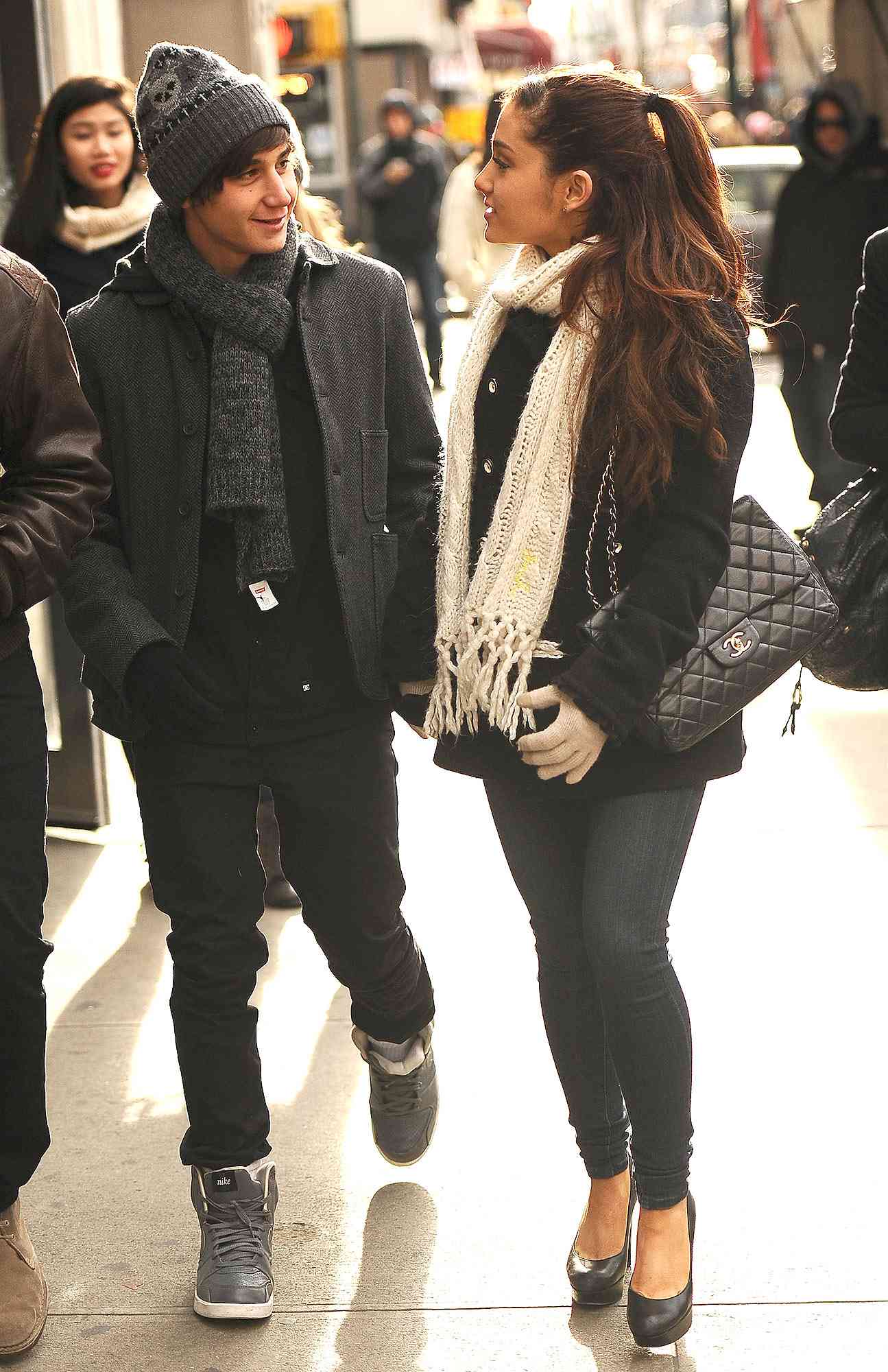 Jai Brooks and Ariana Grande out and about in the city in NYC