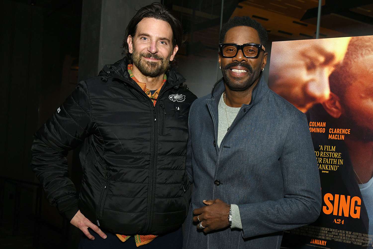 Bradley Cooper and Colman Domingo attend A24's 'Sing Sing' Special Screening