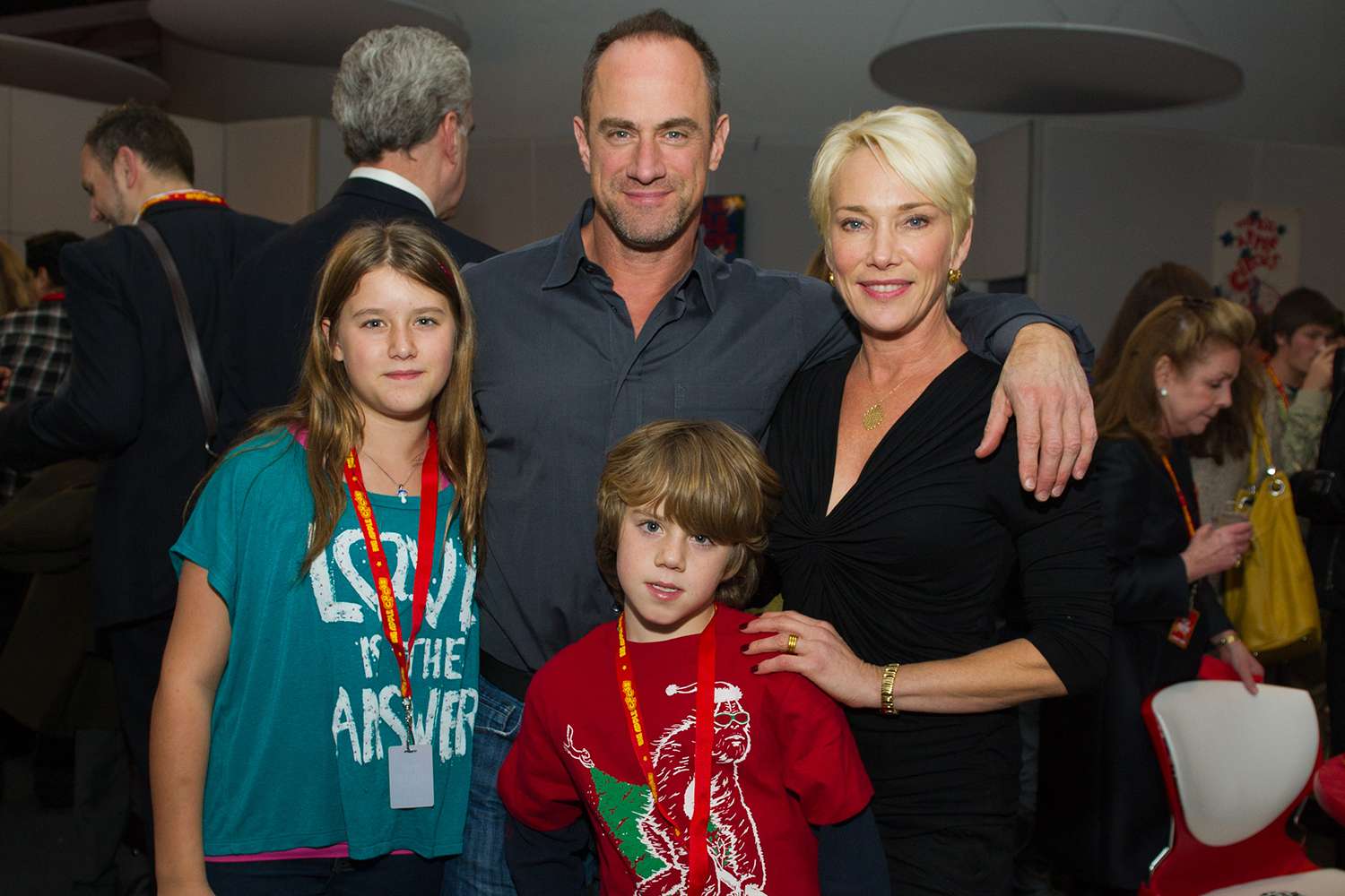 Daughter Sophia Meloni, actor Christopher Meloni, wife Sherman Meloni and son Dante Meloni attend the Big Apple Circus' 34th Season "Dream Big" gala