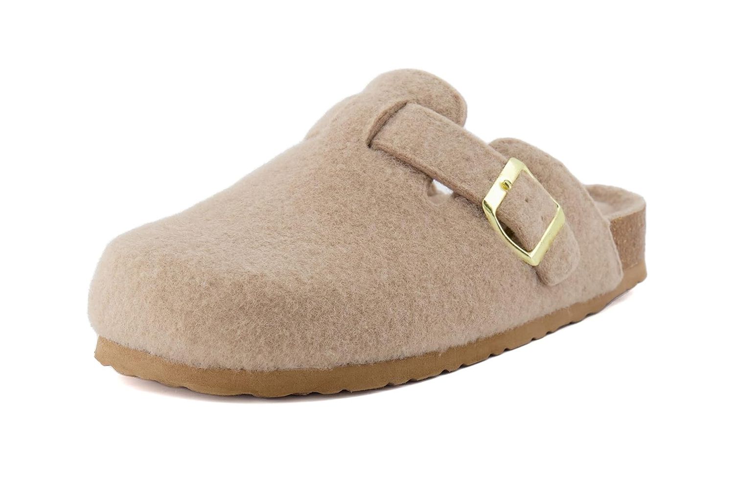 CUSHIONAIRE Hana Slip-On Buckle Clog with Cork Footbed