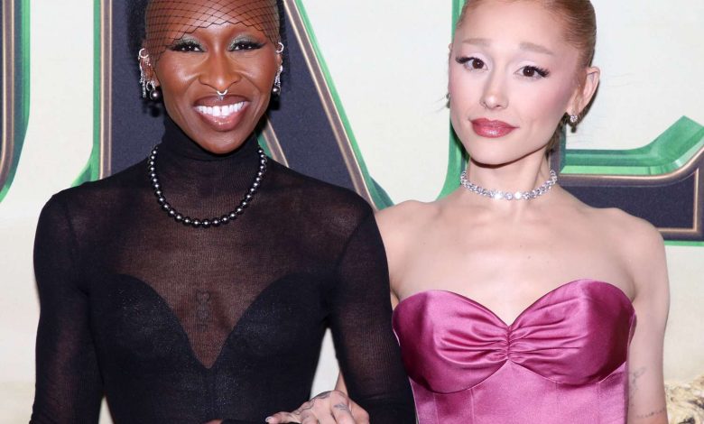 Cynthia Erivo and Ariana Grande pose at the Ozdust Ball