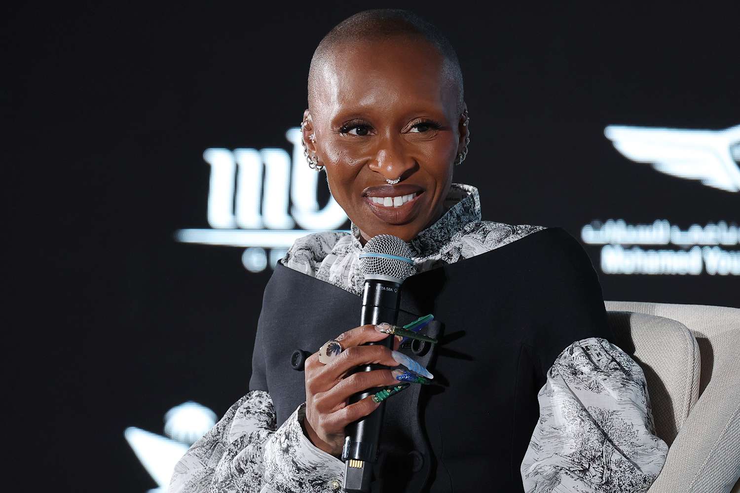 Cynthia Erivo is seen on stage during the In Conversation with Cynthia Erivo during the Red Sea International Film Festival