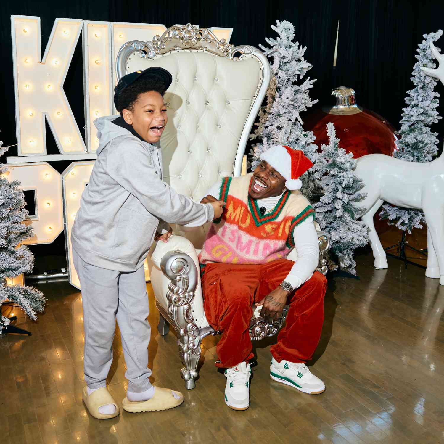 DaBaby and his foundation DaBaby Cares hosted the 4th annual Kirk Pole Christmas Giveaway at Garinger High School in Charlotte, North Carolina.