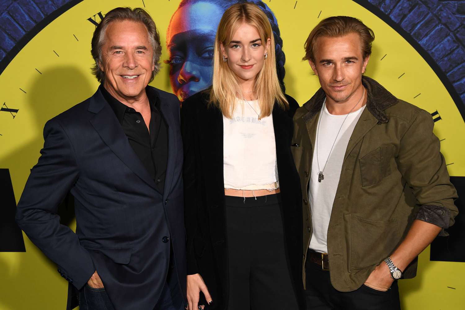 Don Johnson, Grace Johnson, and Jesse Johnson attend the Los Angeles Premiere of the new HBO Series "Watchmen" on October 14, 2019 in Los Angeles, California.