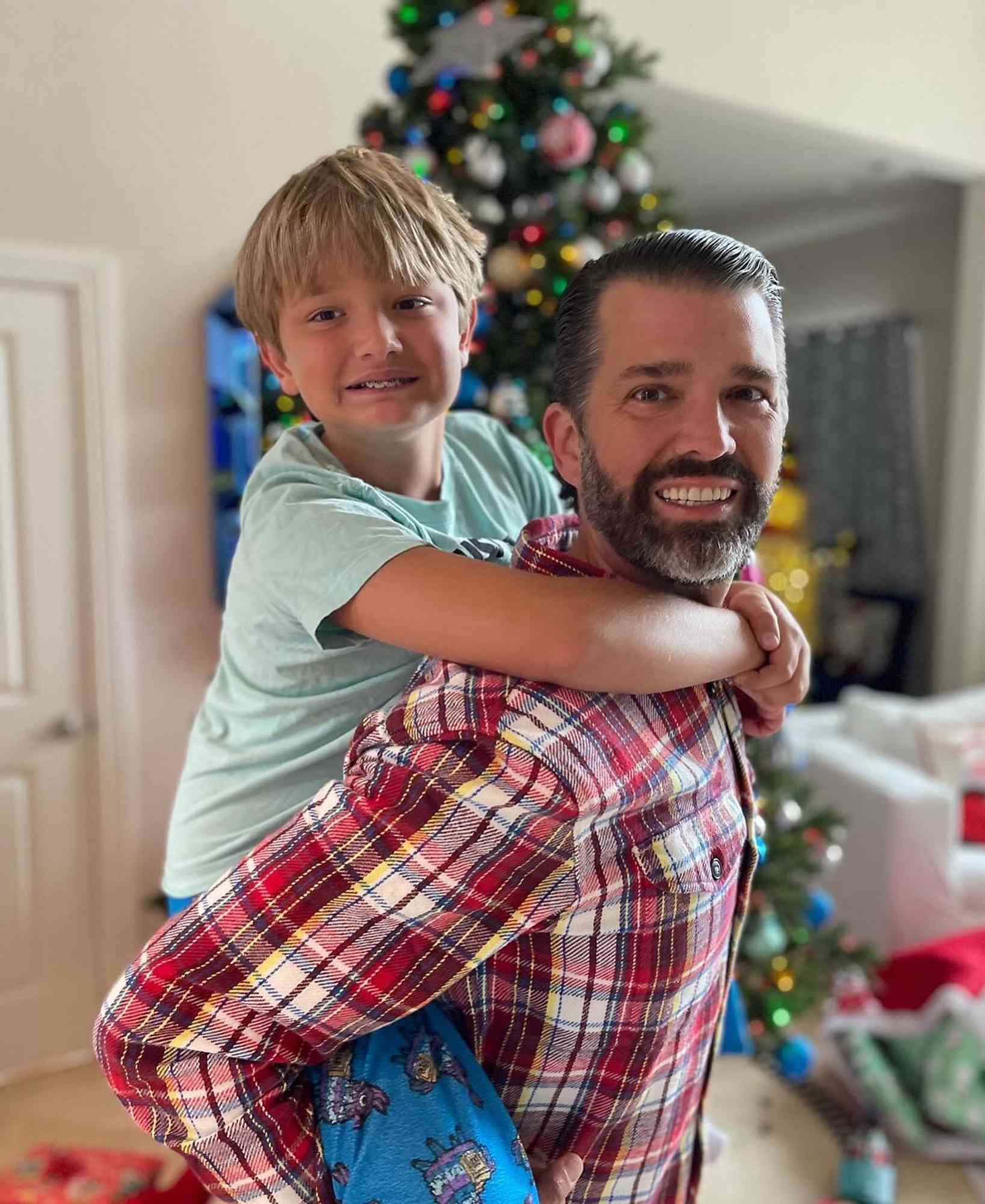 Donald Trump Jr. and his son Tristan.