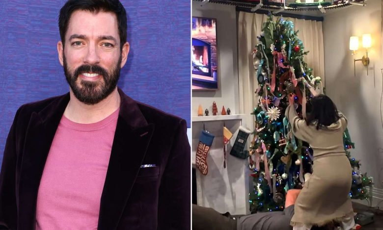 Drew Scott’s Christmas Tree Almost ‘Collapsed’ With Him Under It, But His Wife Linda 'Saved My Life': WATCH