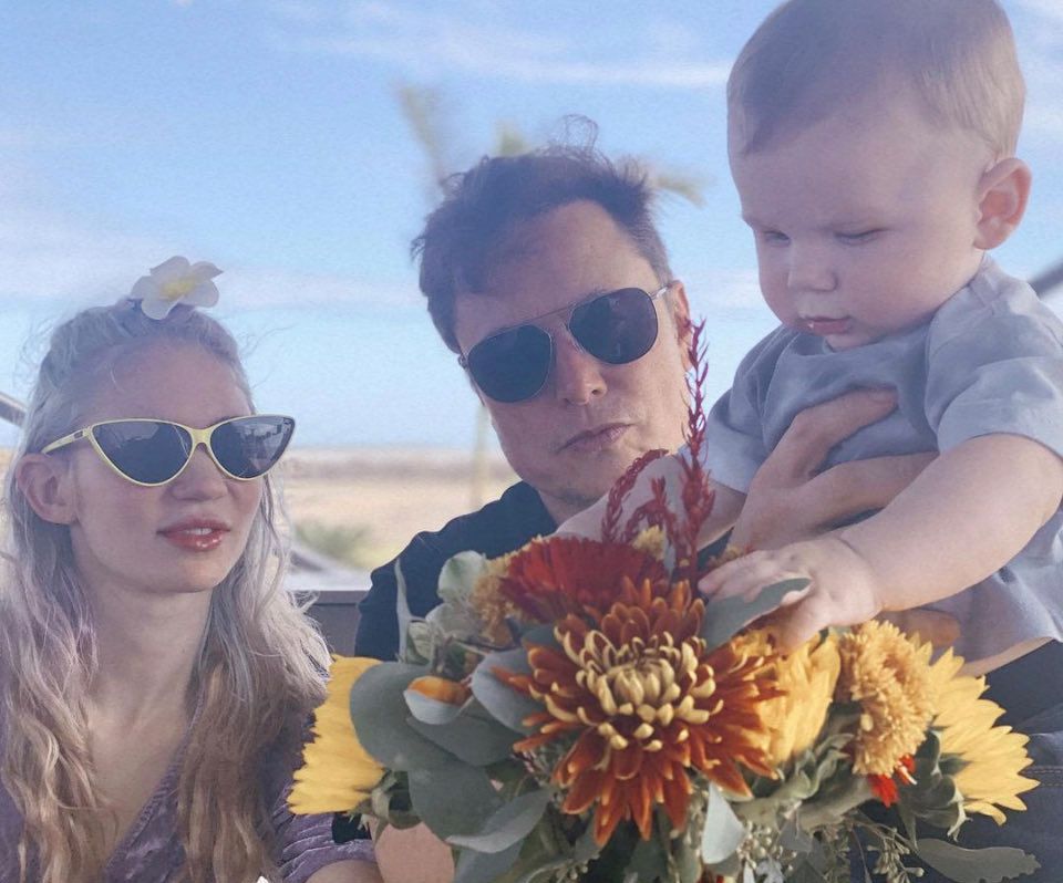 Elon Musk, Grimes, and X Æ A-Xii