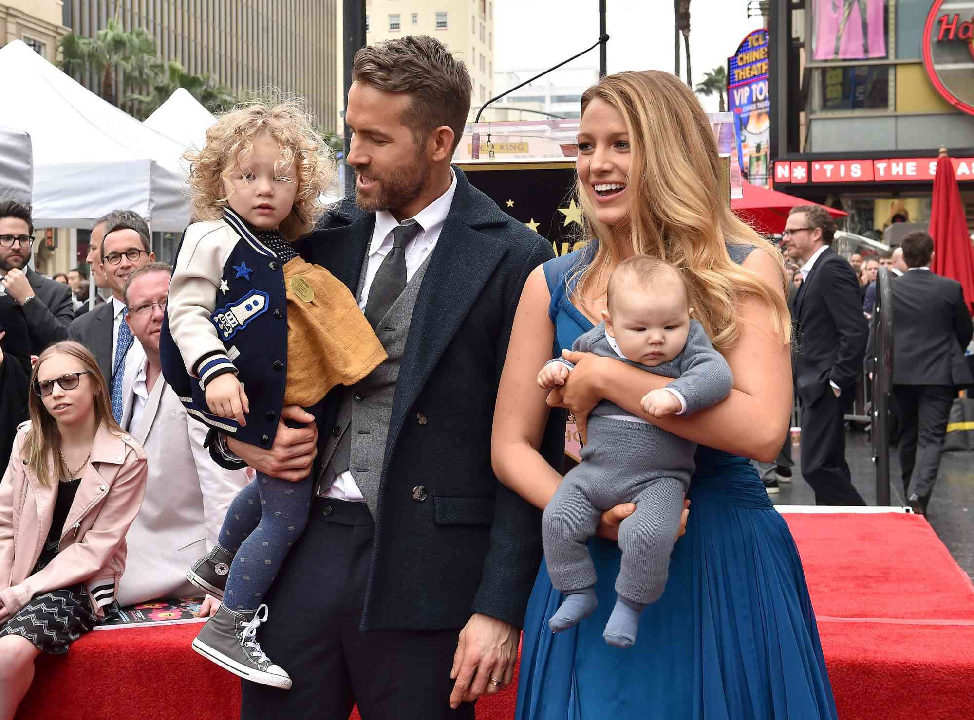 Ryan Reynolds and Blake Lively and kids