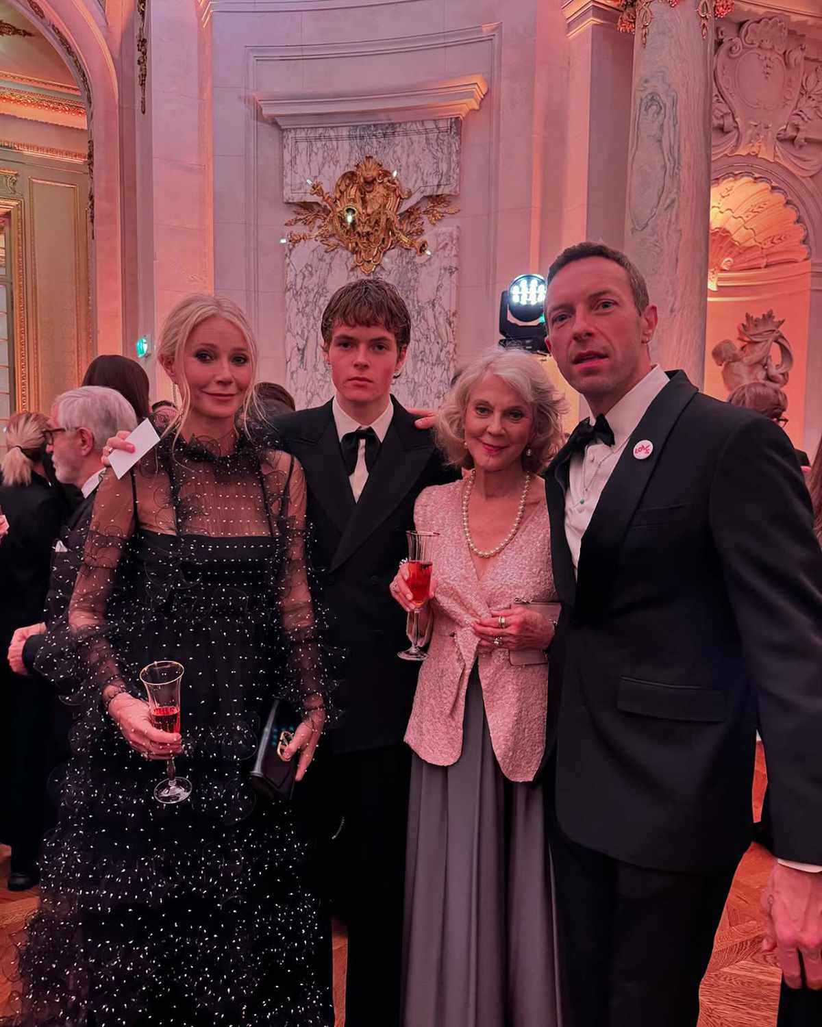 Gwyneth Paltrow, Moses Martin, Blythe Danner, Chris Martin, Instagram