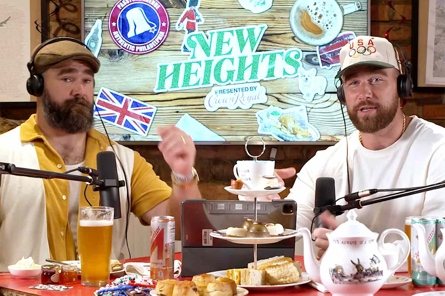 Travis Kelce and Jason Kelce on New Heights