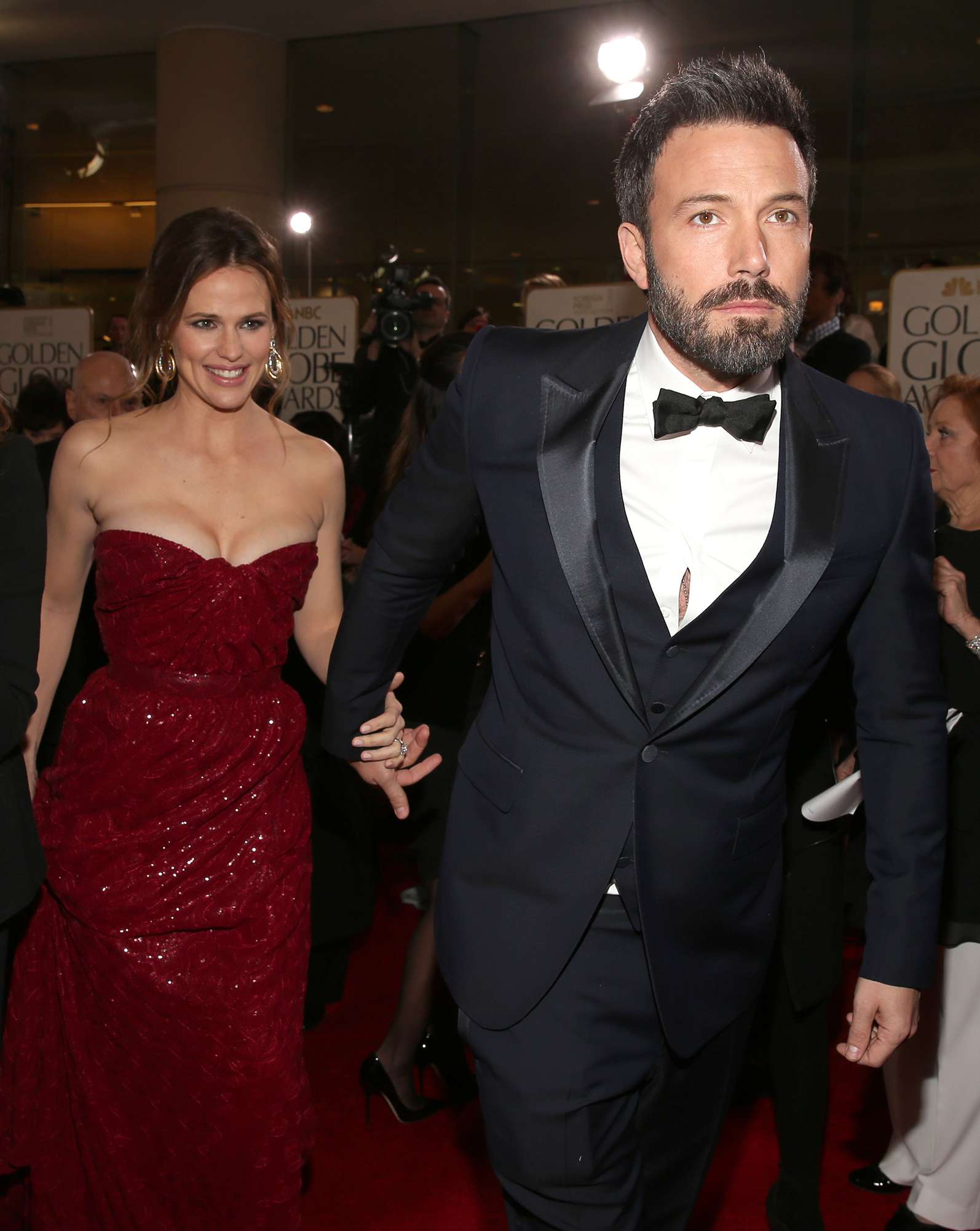 Jennifer Garner and actor/director Ben Affleck arrive to the 70th Annual Golden Globe Awards held at the Beverly Hilton Hotel on January 13, 2013