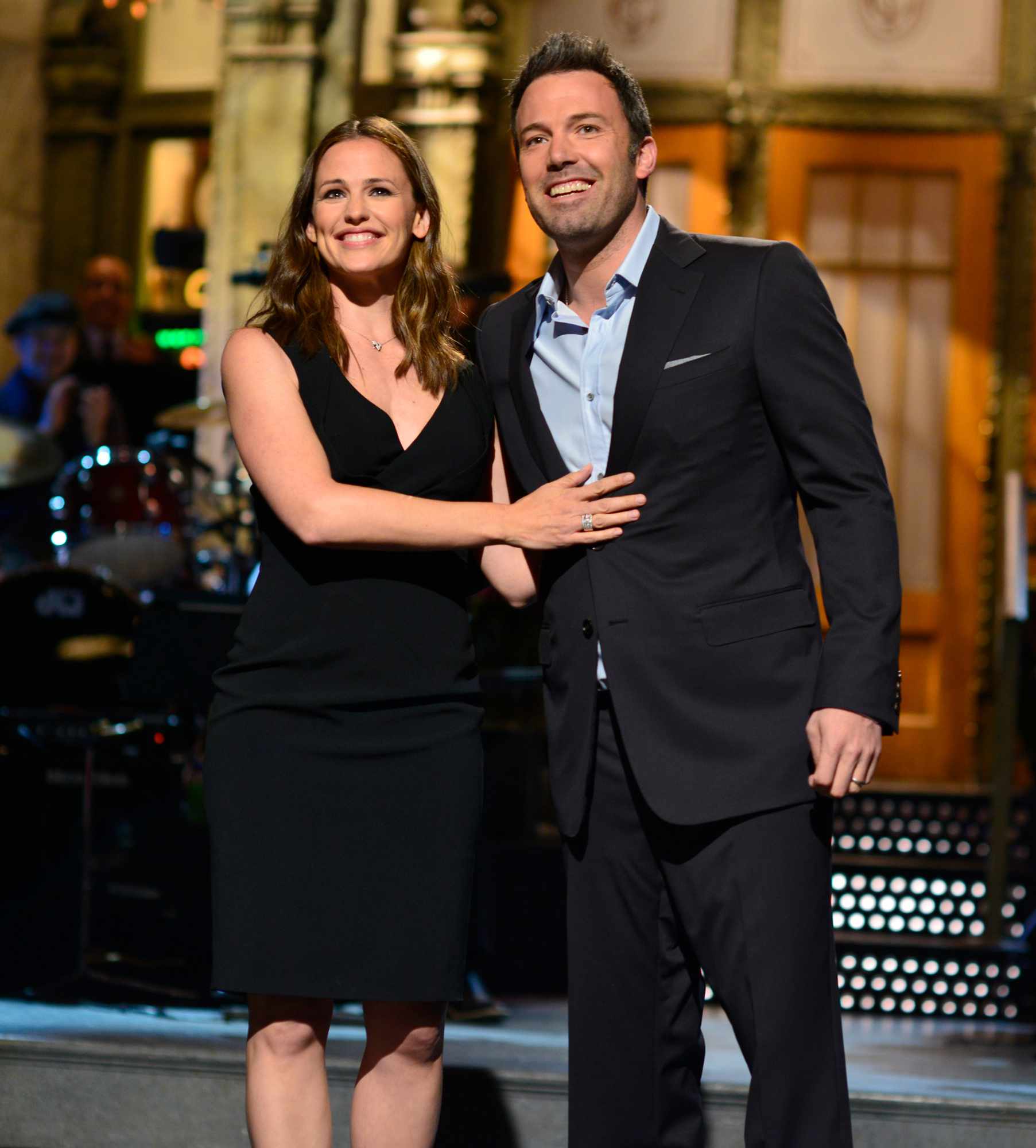 Jennifer Garner and Ben Affleck during the monologue on May 18, 2013