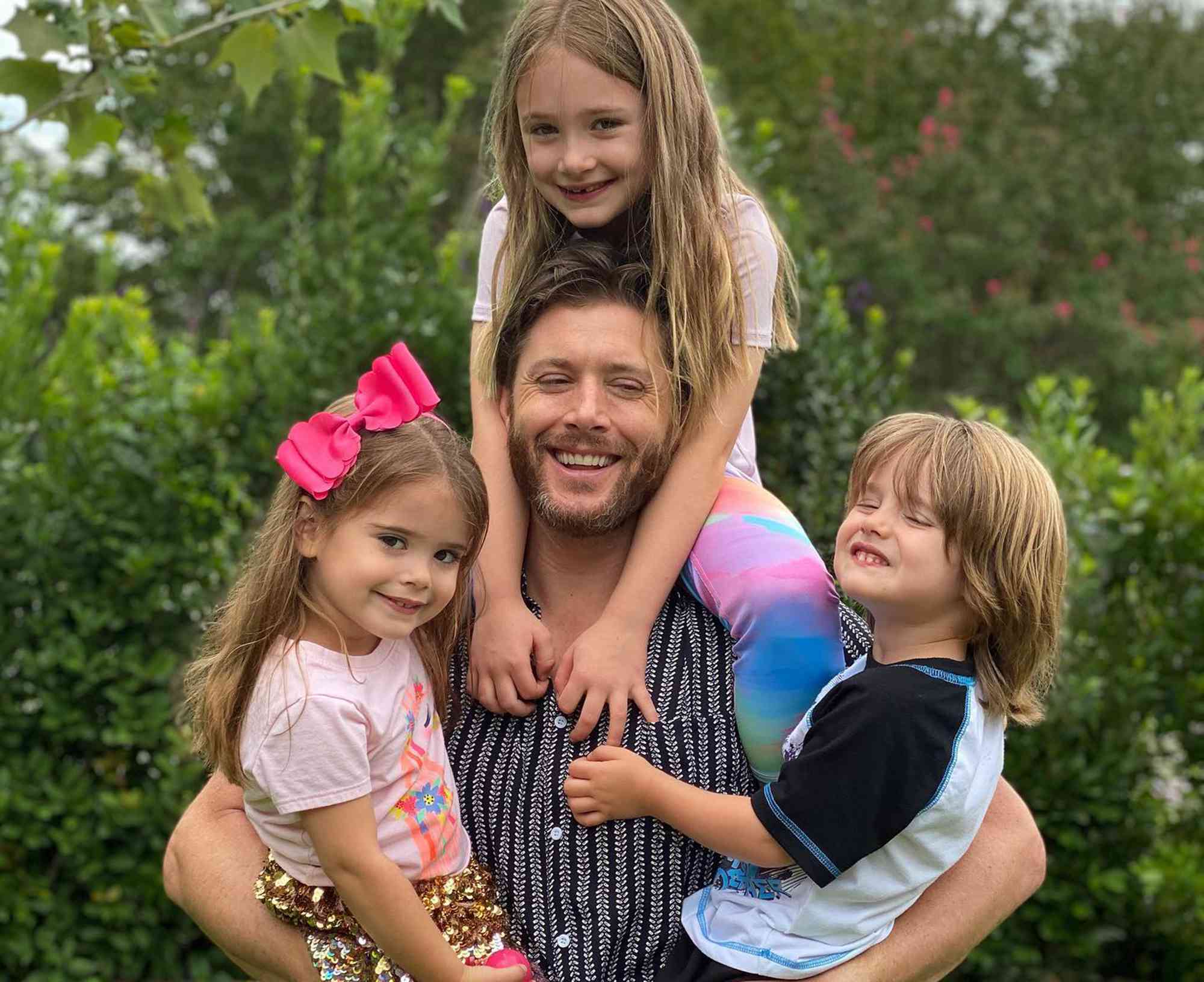 Jensen Ackles with his kids