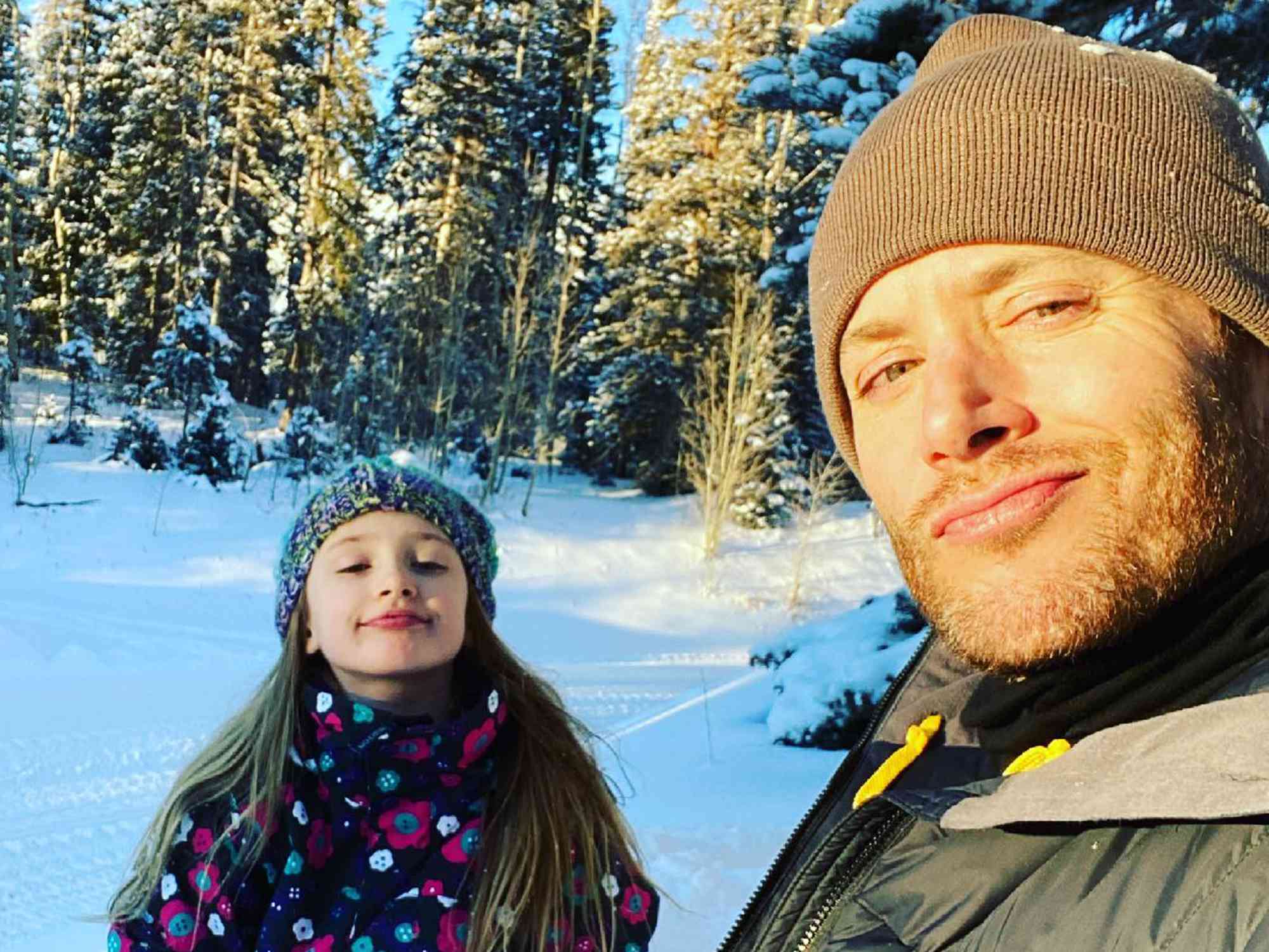 Jensen Ackles with his daughter Justice